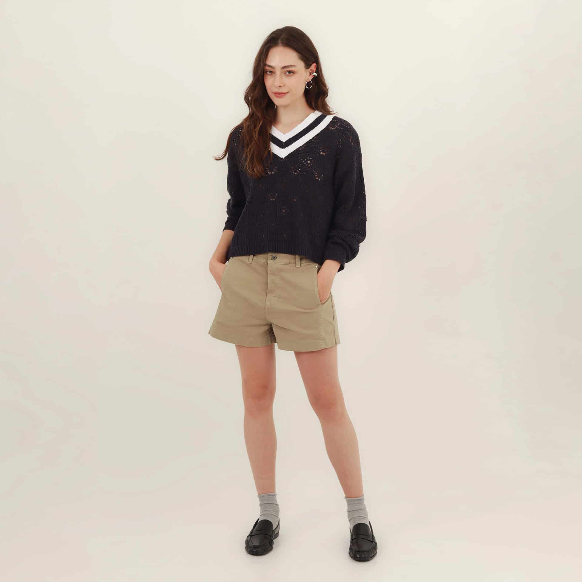 Sweater Cuello V Manga Larga - miniatura 2