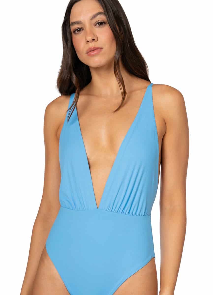 Maaji Stone Blue Safri Plunge One Piece - miniatura 3