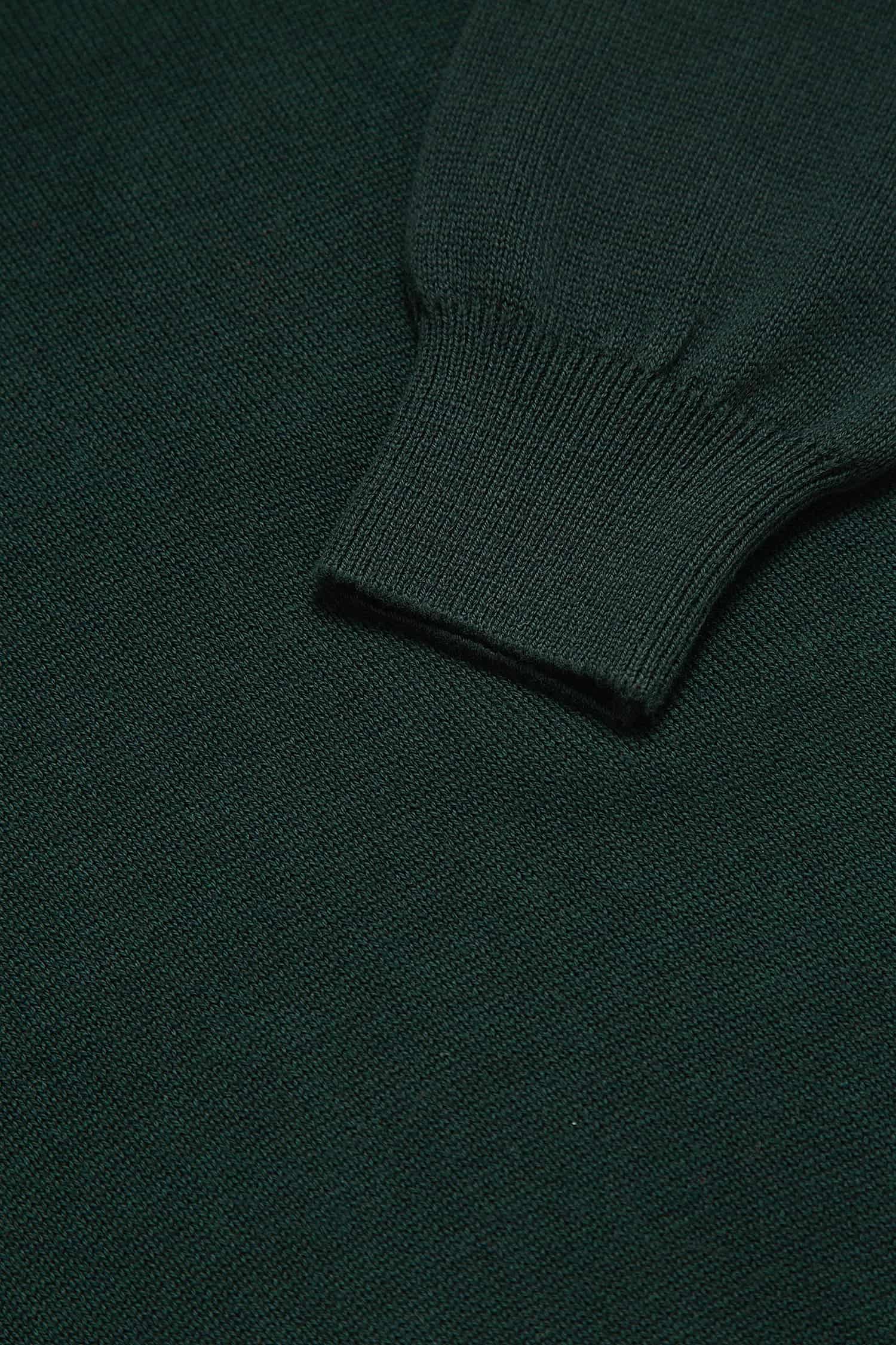 Saco Half Zip Algodón Verde Botella - miniatura 3