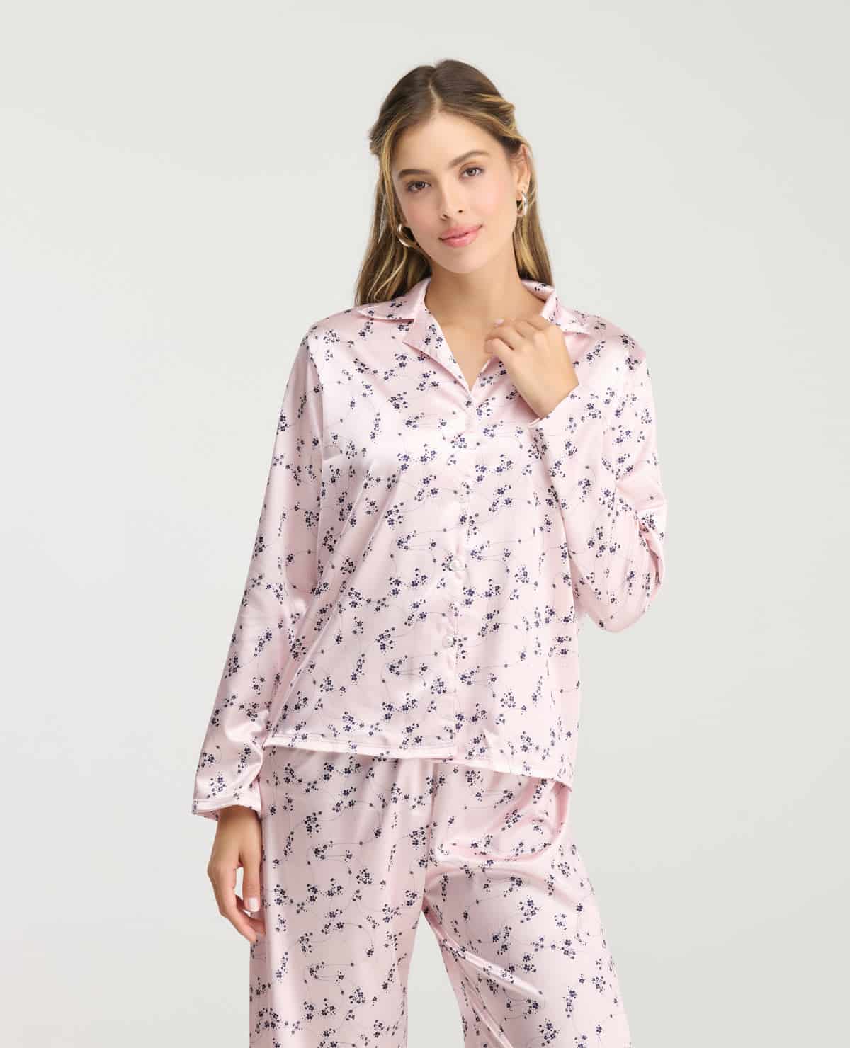 Pijama de Pantalón | Botones Frontales | Pretina Elástica - miniatura 1