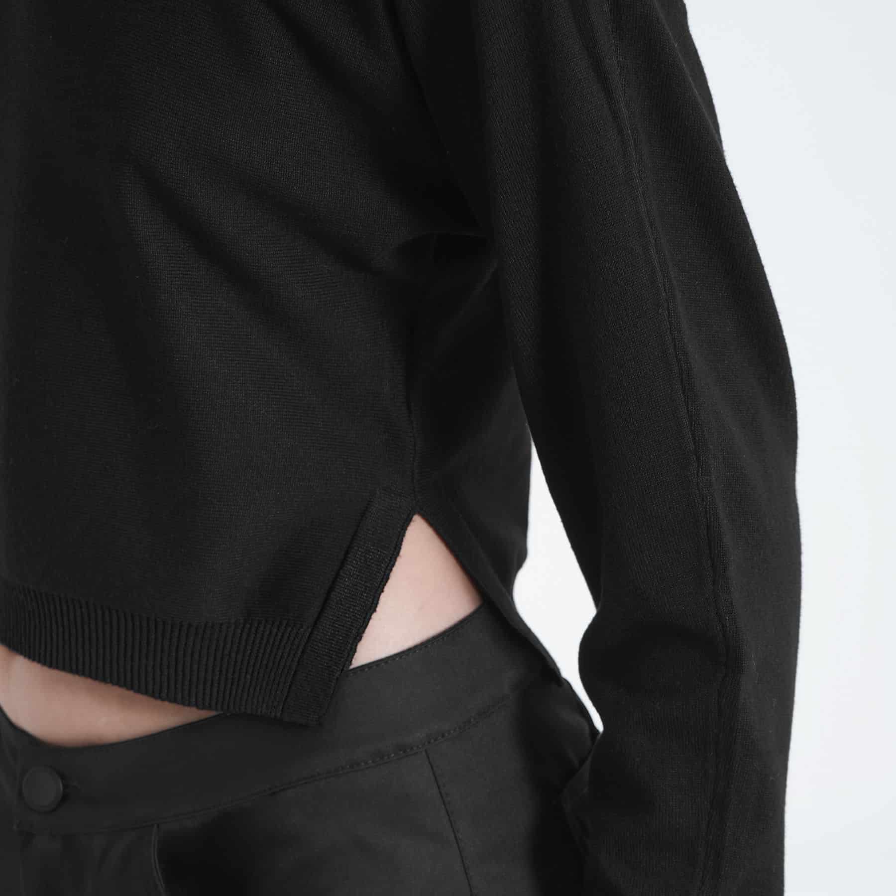 Sweater crop cuello redondo manga larga - miniatura 5