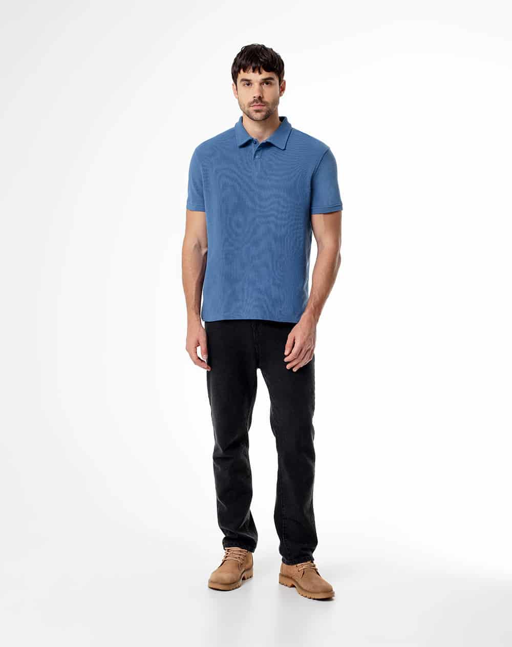 Polo regular algodón azul hombre - miniatura 4