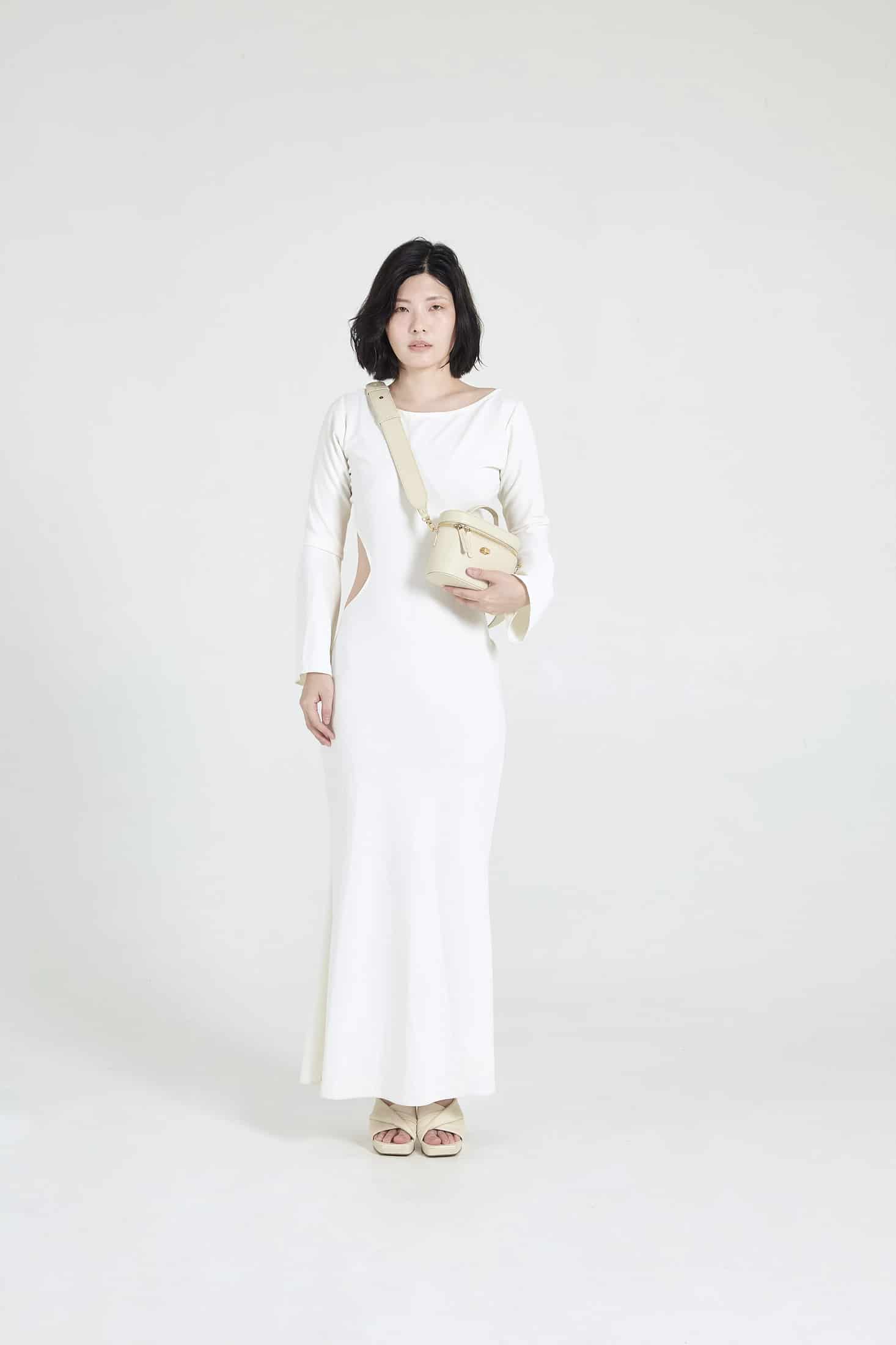 Petite Voyager Cream Leather Bag - miniatura 5