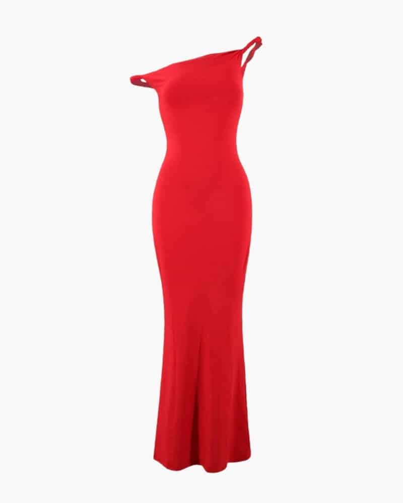 One-Shoulder Bodycon Long Dress - miniatura 2