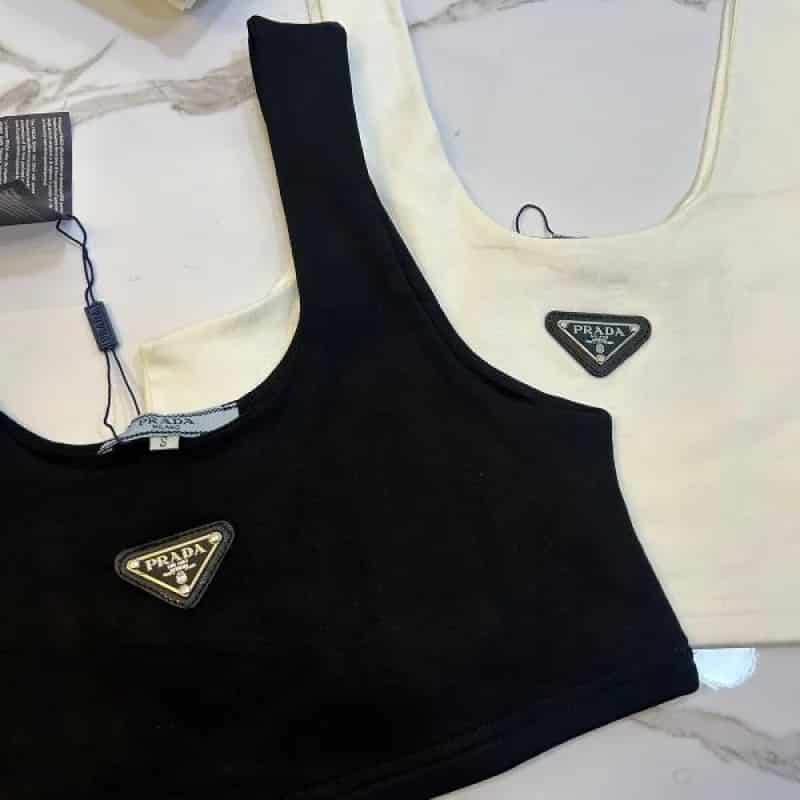 TOP PRADA MINI BLANCO Y NEGRO - miniatura 3