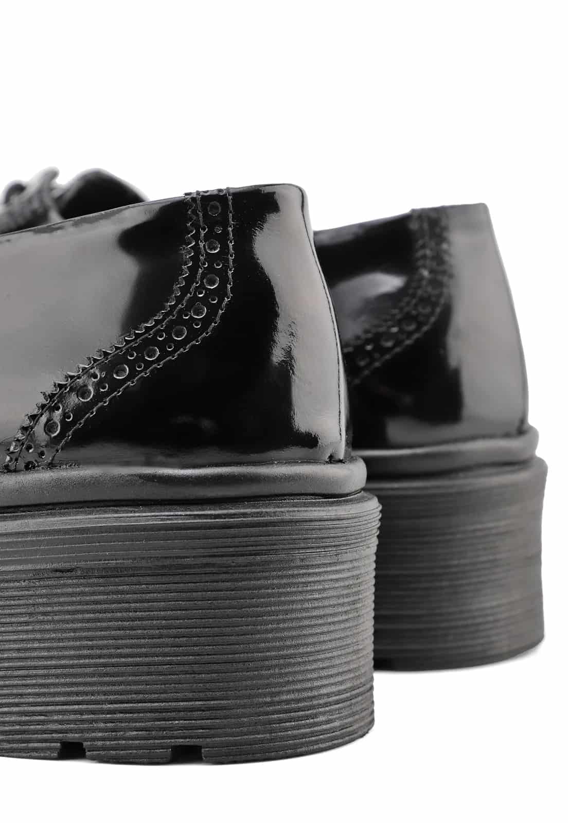 Zapatos oxford negros suela chunky - miniatura 5