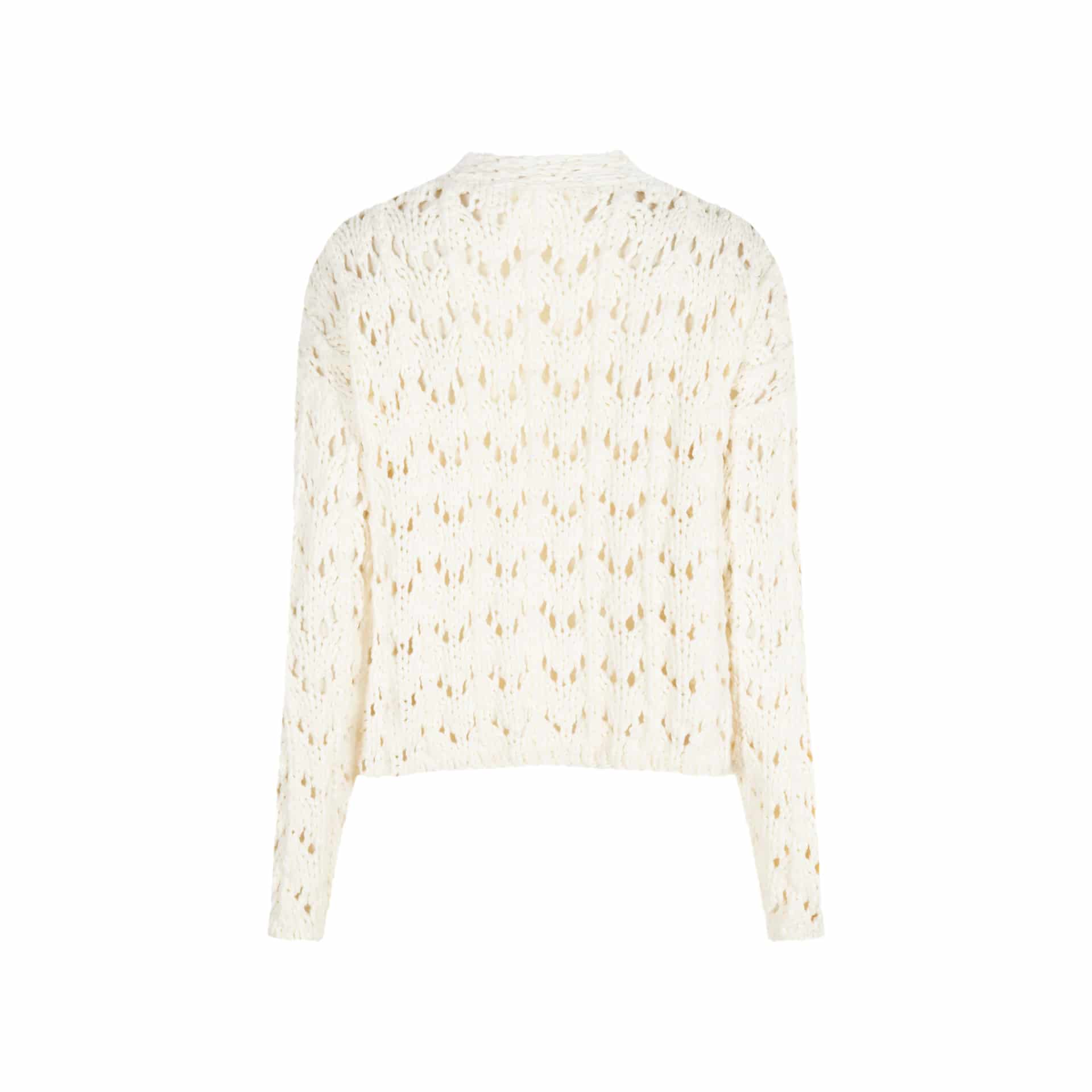 OPEN PIPE MESH FABRIC SWEATER - miniatura 2