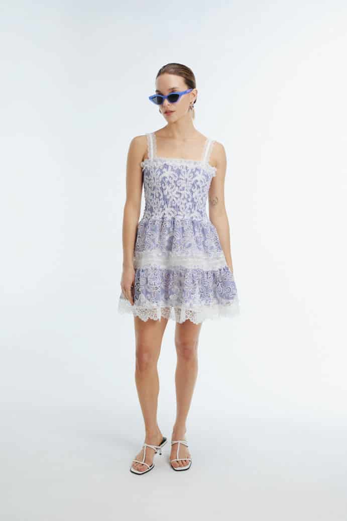 AERIN MINI DRESS BLUE - miniatura 1