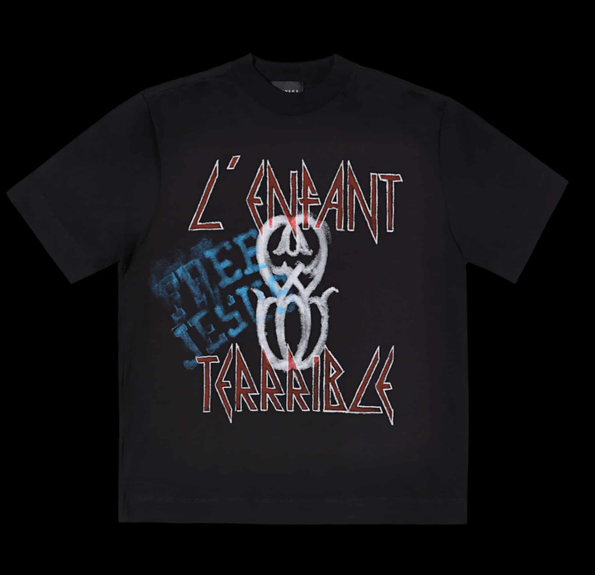 L'ENFANT MONOGRAM BLACK T-SHIRT - miniatura 1