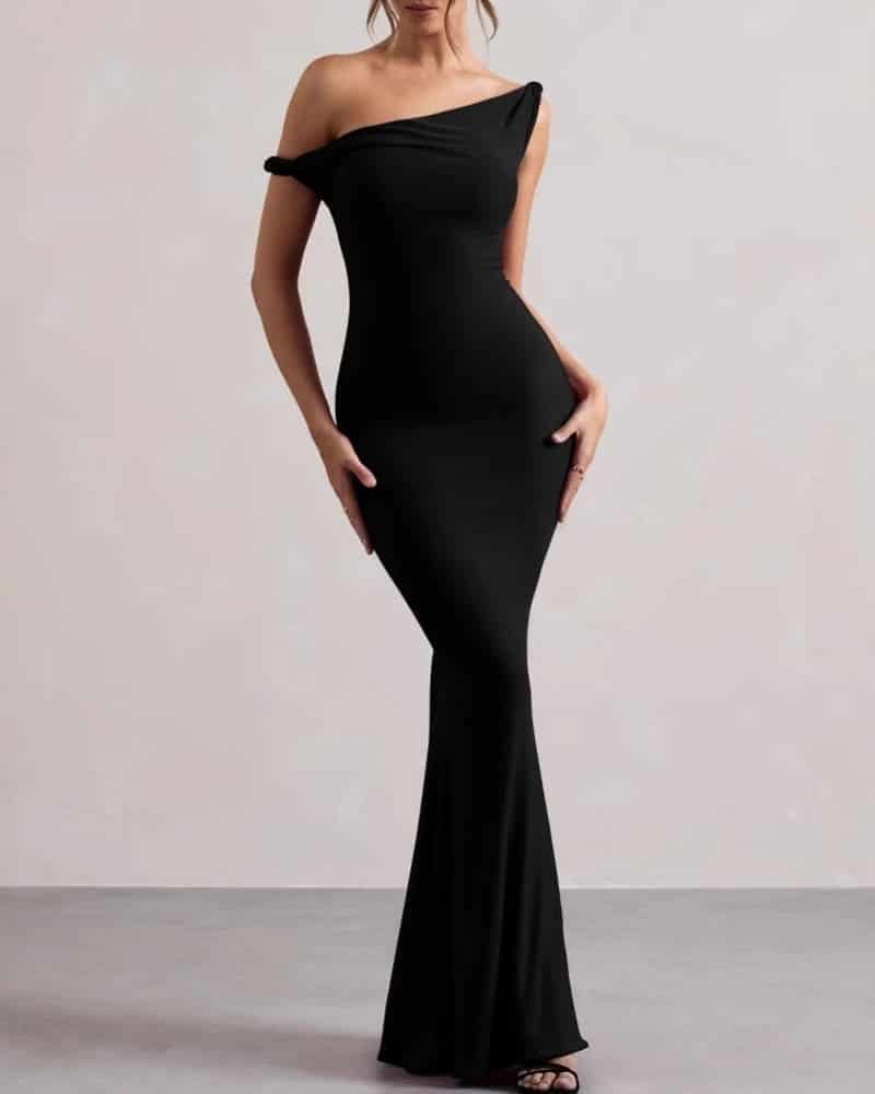 One-Shoulder Bodycon Long Dress - miniatura 1