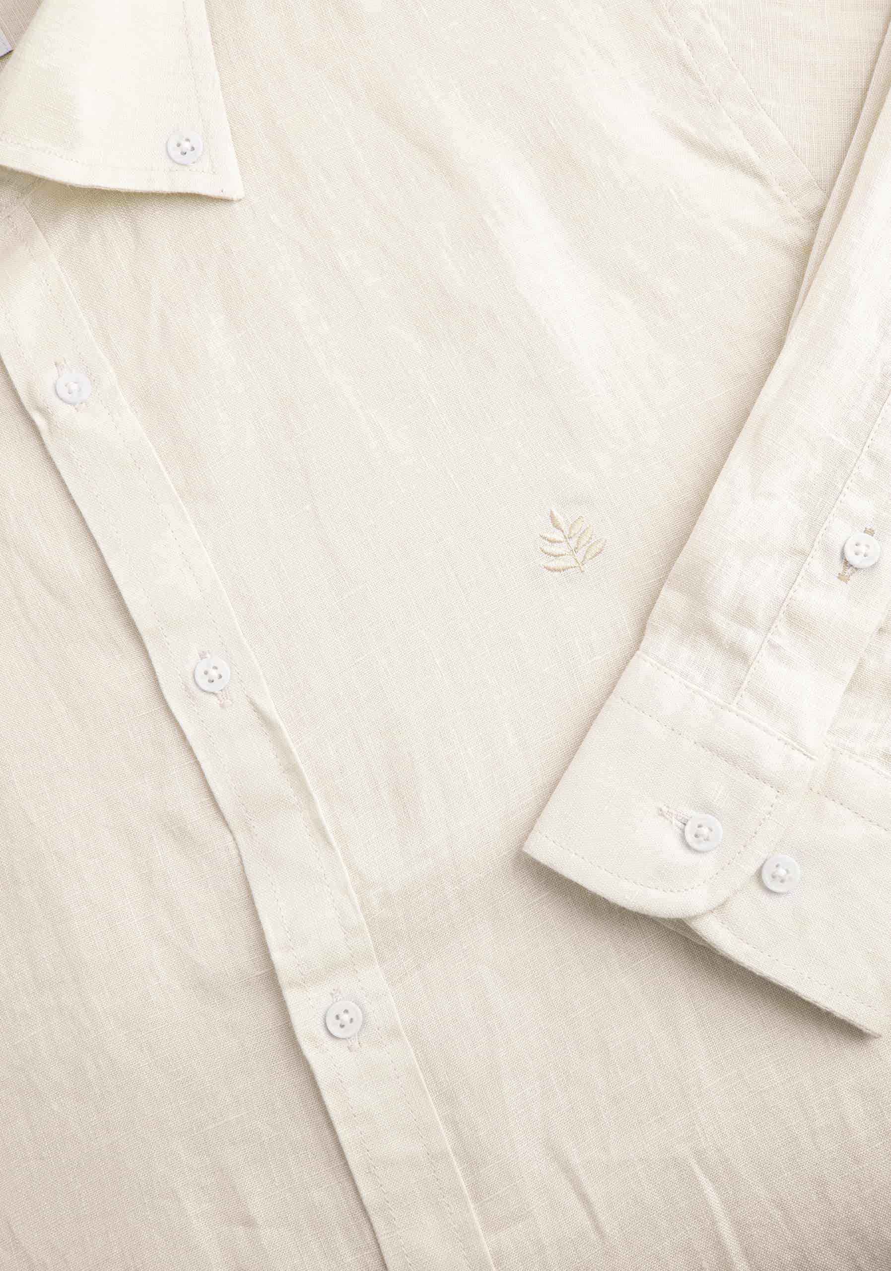 Camisa H CBD Lino L-Atn Marfil - miniatura 3