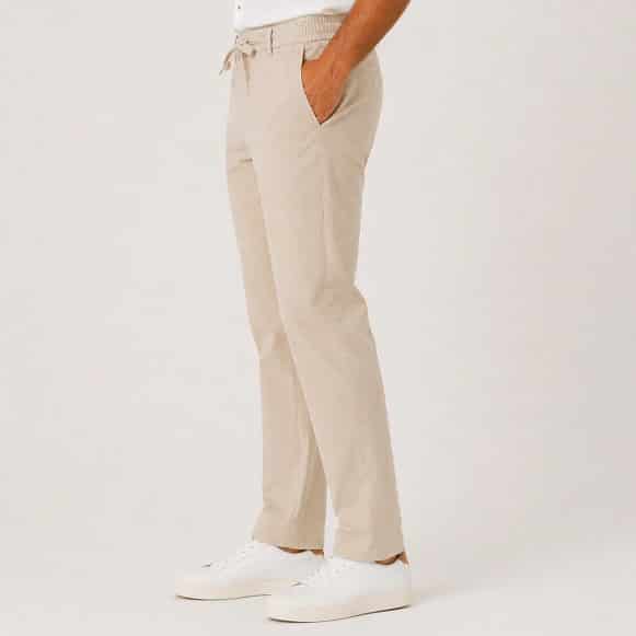 PANTALON RESORTADO 100% POLIESTER HOMBRE - miniatura 3
