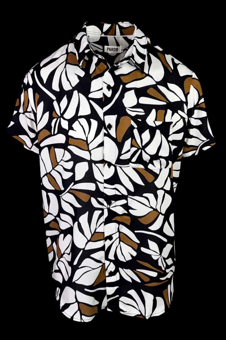 Camisa negra hojas - miniatura 2