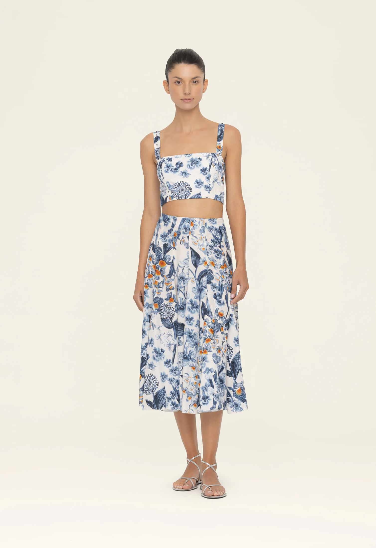 Cacao Petalo Cropped Top - miniatura 1