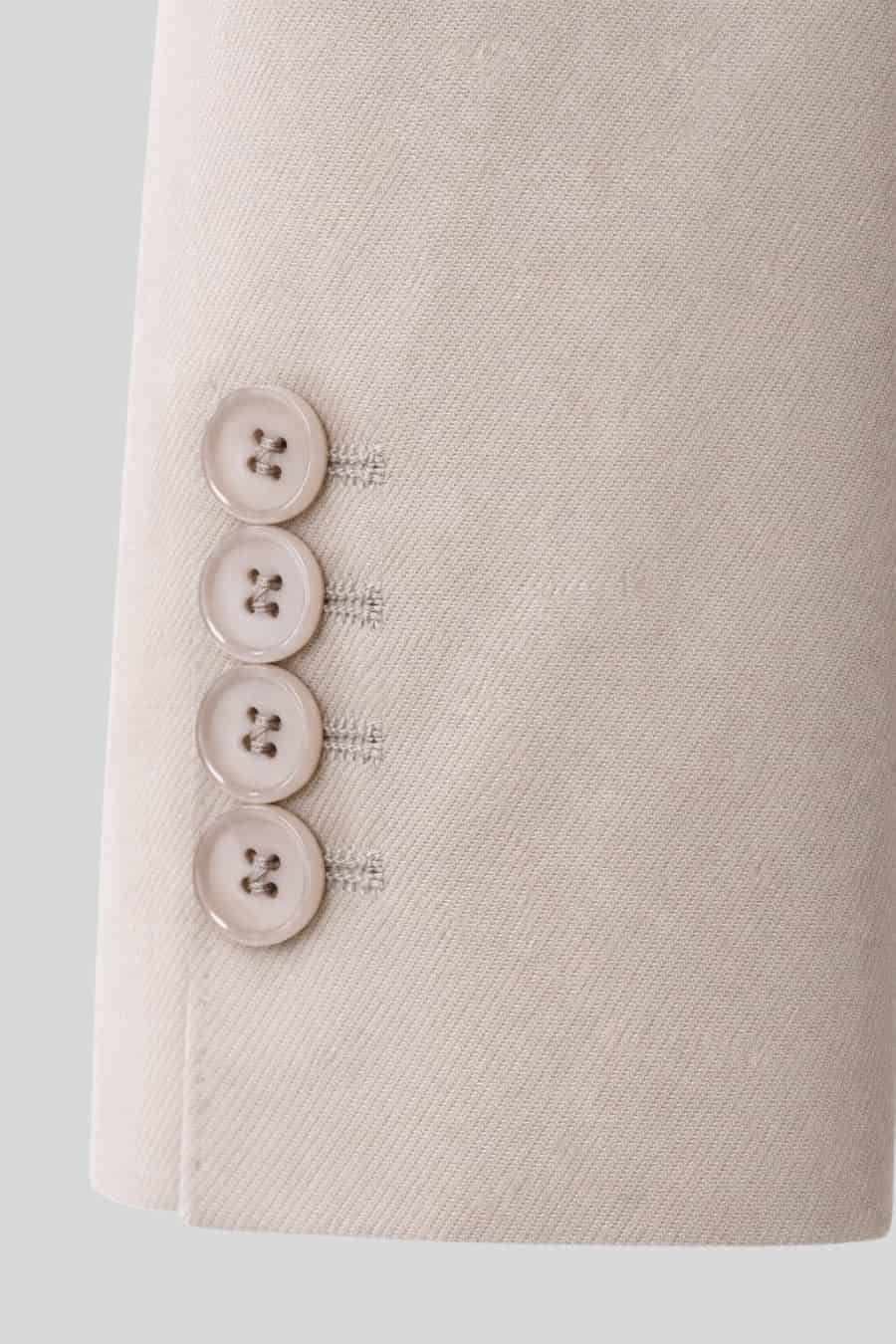 Men's mixed fabric beige vittorio set - miniatura 7