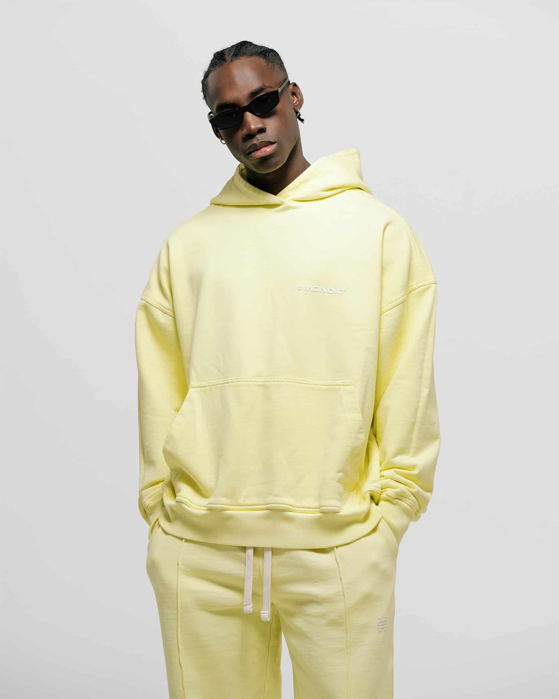 Hoodie Oversized Básico V3 - Amarillo Pastel - miniatura 2
