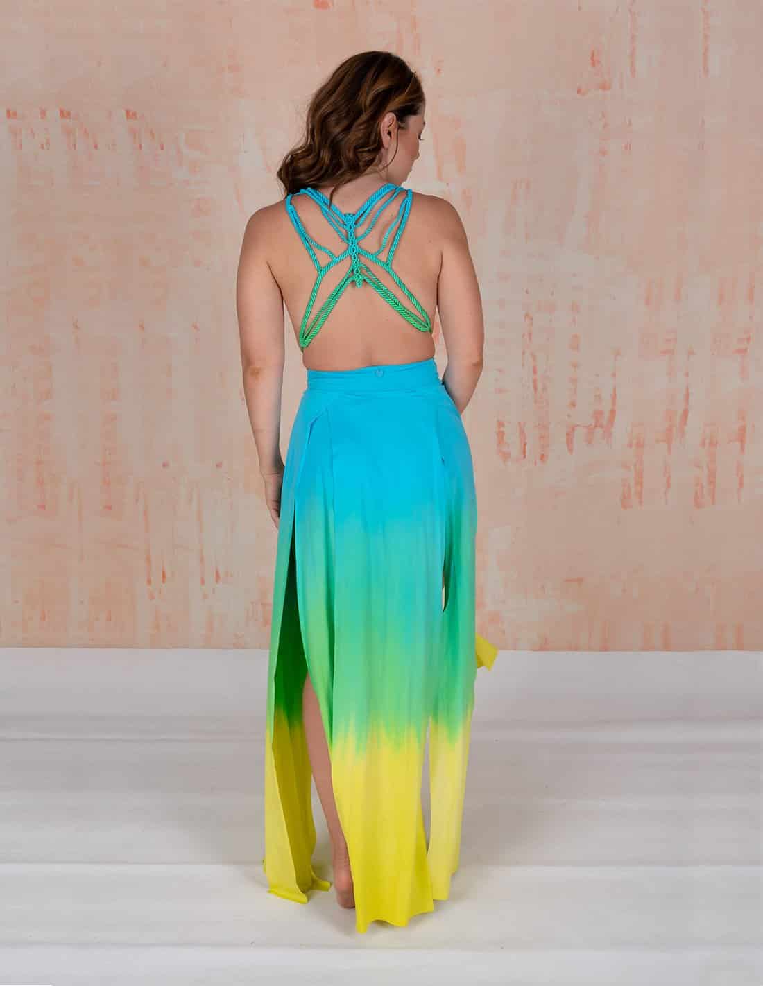 Falda Stripe Sky Blue + Green + Yellow - miniatura 6