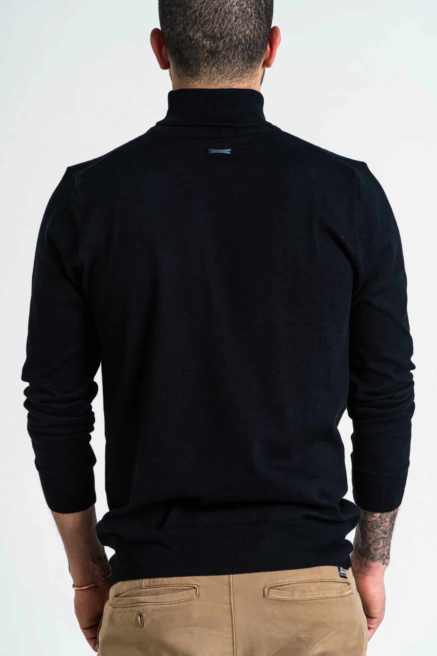 Jersey Cuello Alto Algodón Negro - miniatura 2