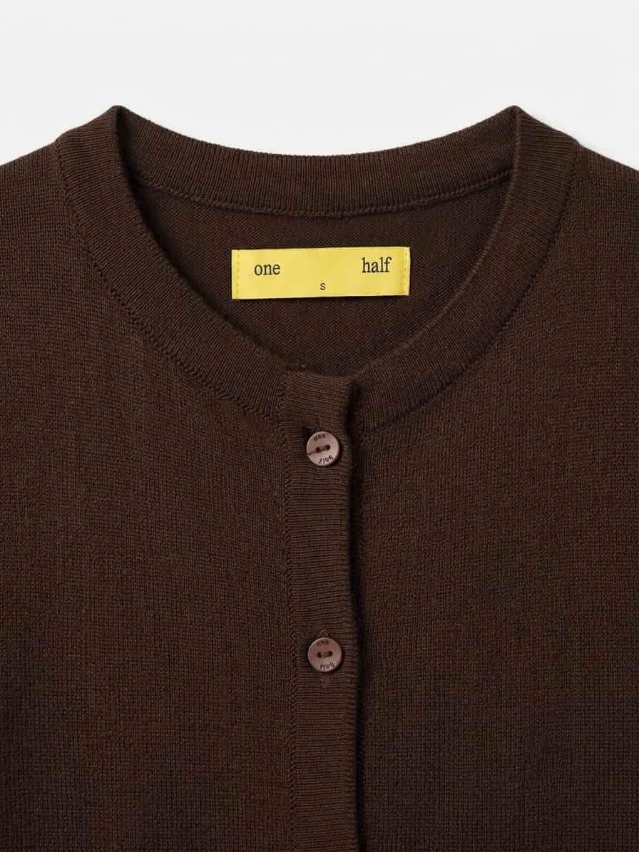 CLASSIC BUTTON KNIT VEST - BROWN - miniatura 13