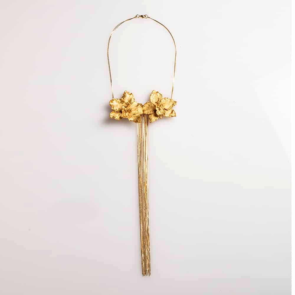 Wilsonara Orchid and Chains Necklace - miniatura 1