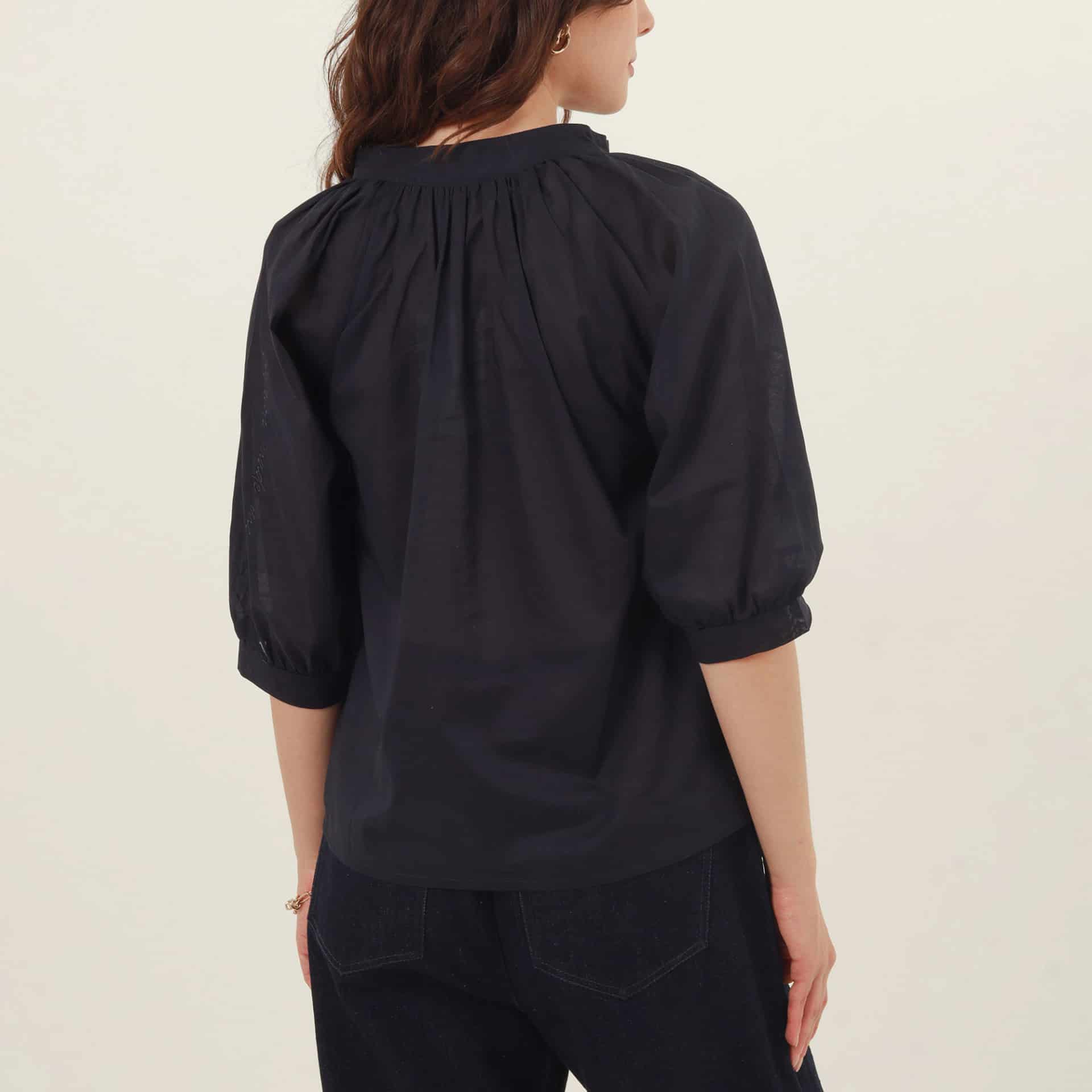 Blusa Cuello V Manga 3Cuartos - miniatura 6