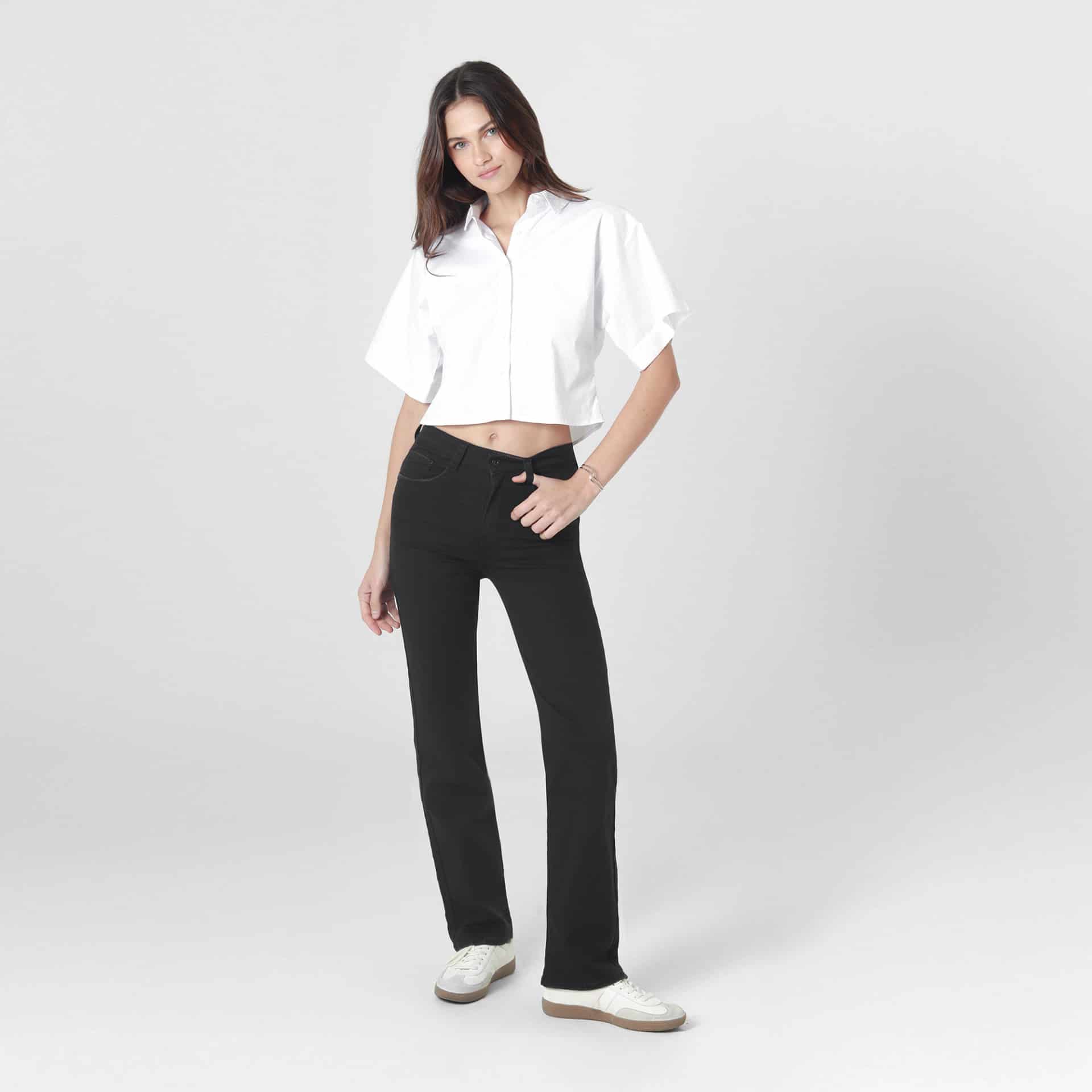 Blusa Cuello Camisero Manga Corta - miniatura 5