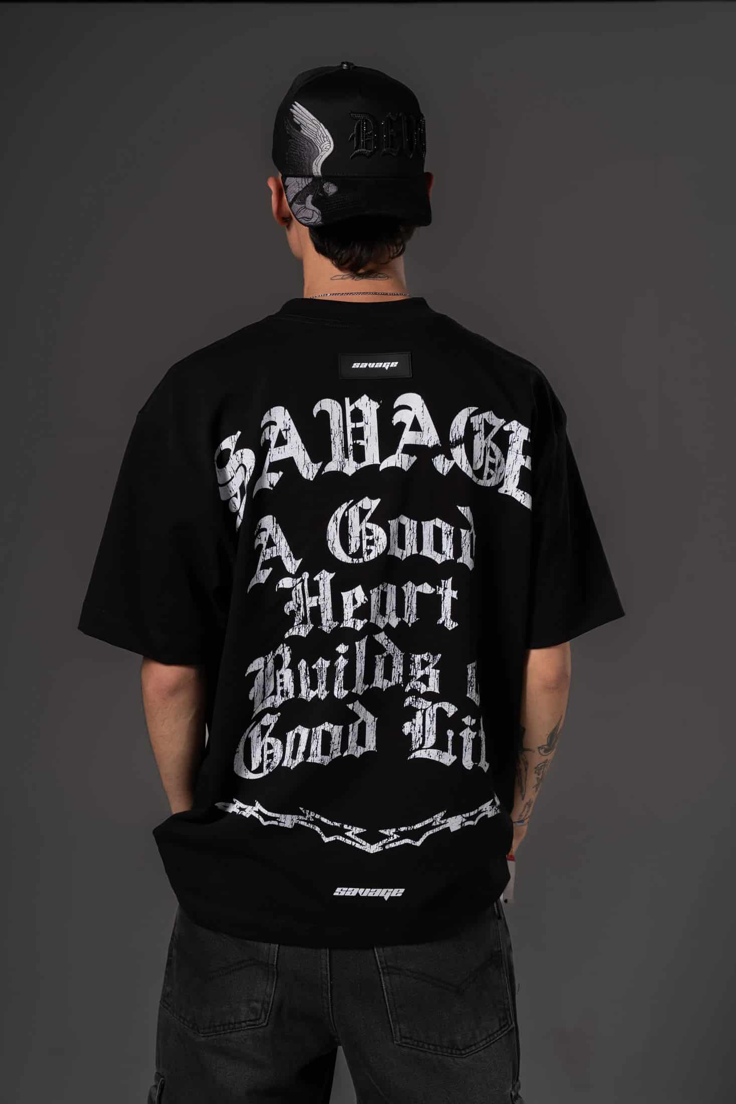 Camiseta Oversize Good heart  savage  250 gramos 14646 - miniatura 3