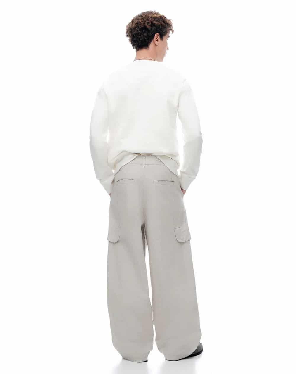 Pantalón tiro medio regular habano hombre - miniatura 2