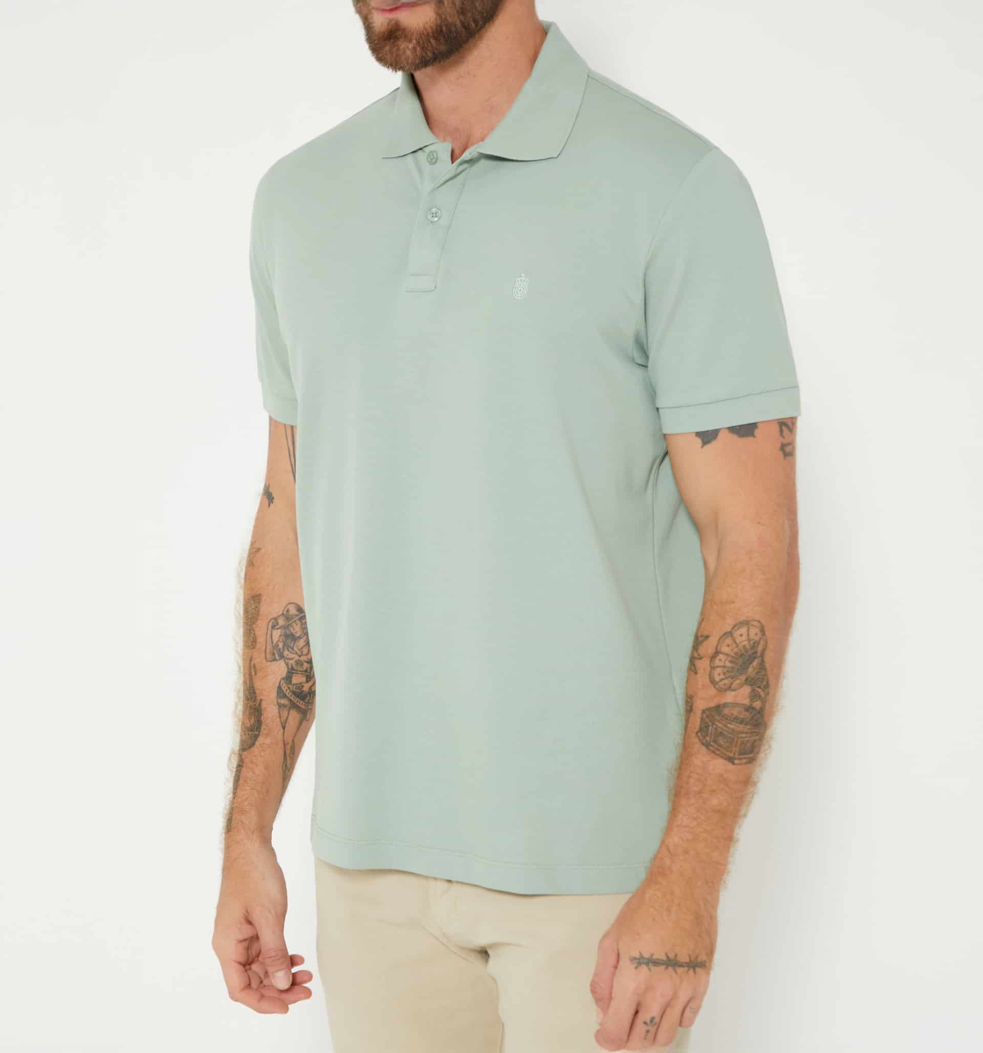 Polo básico para hombre slim fit - miniatura 4