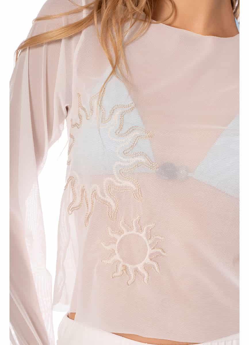 CRYSTAL SHORE CARLOTA MESH SWEATER 9536 - miniatura 2