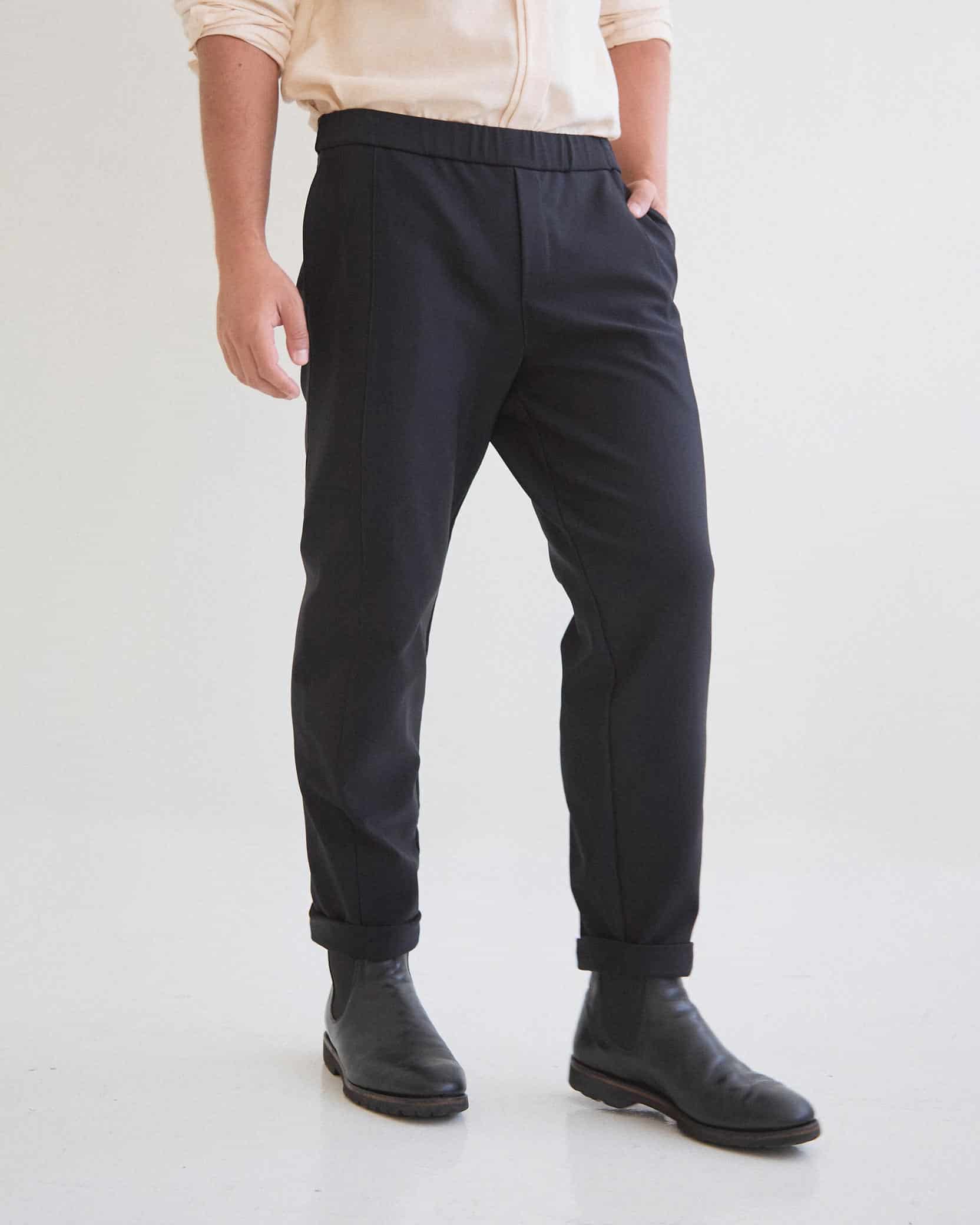 Pantalón Clásico Tech Negro VALIENTE - miniatura 4