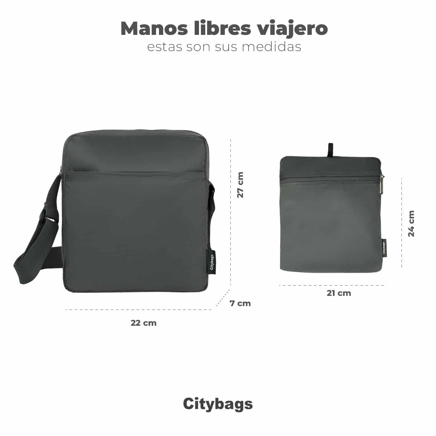 Bolso Manos Libres Viajero puffer Verde Militar - miniatura 5