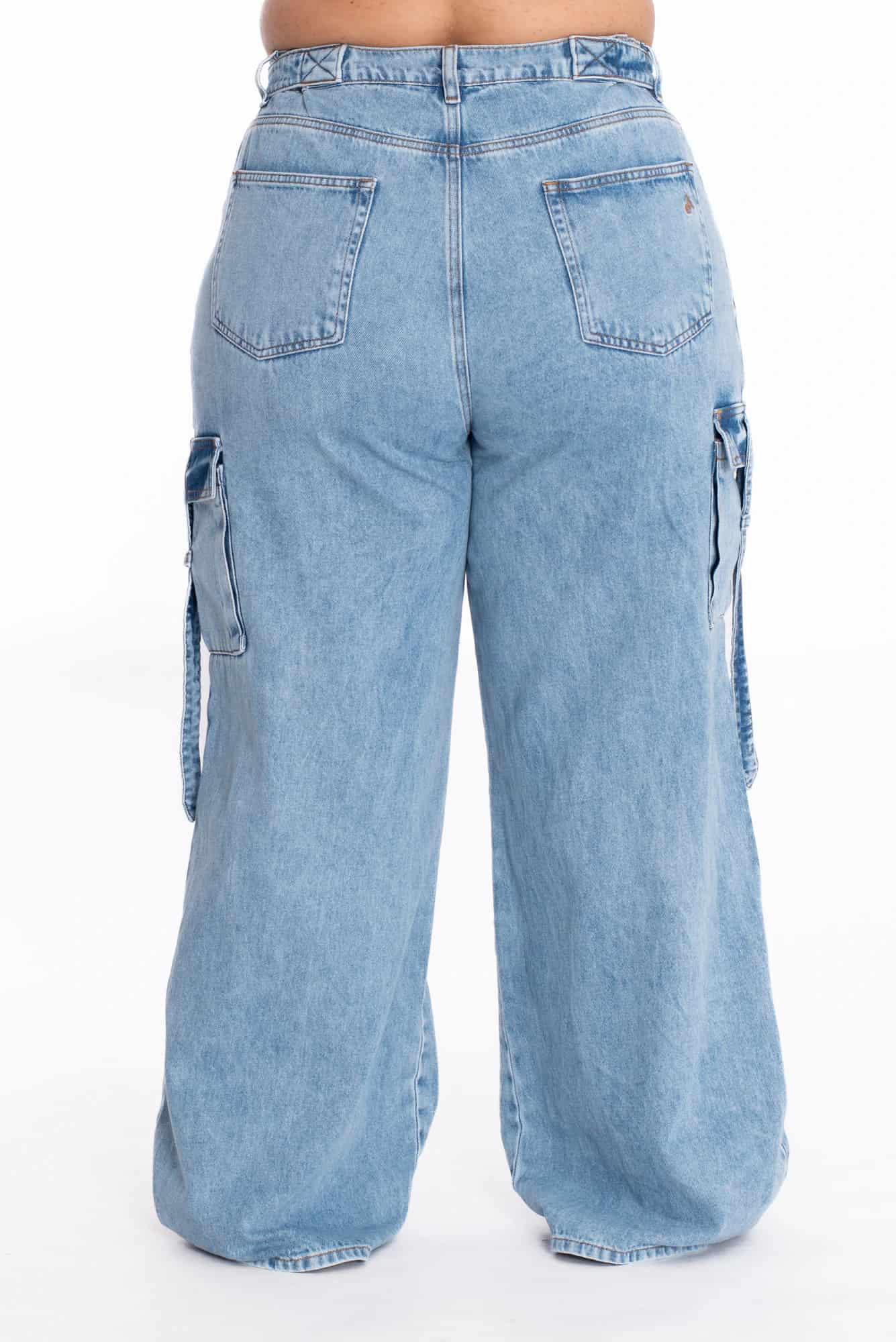 Jean Cargo Ajustable Azul Medio 370 - miniatura 9