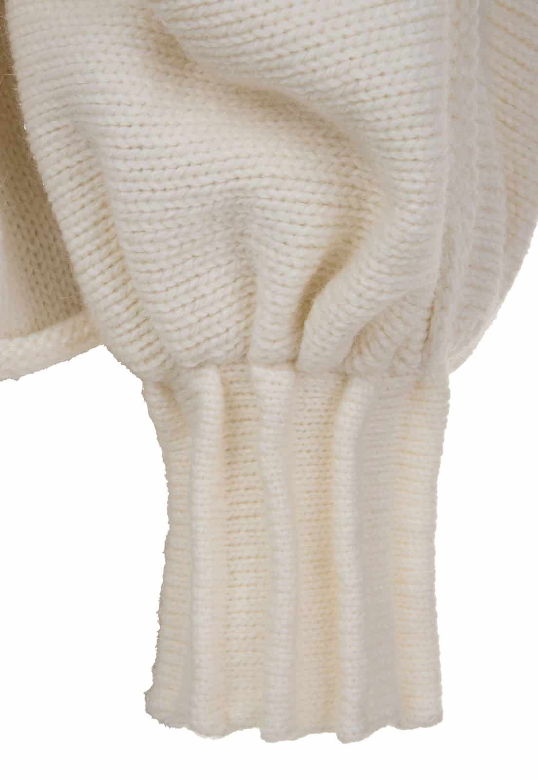 KNITTED SWEATER WITH LONG BRAIDS - miniatura 6
