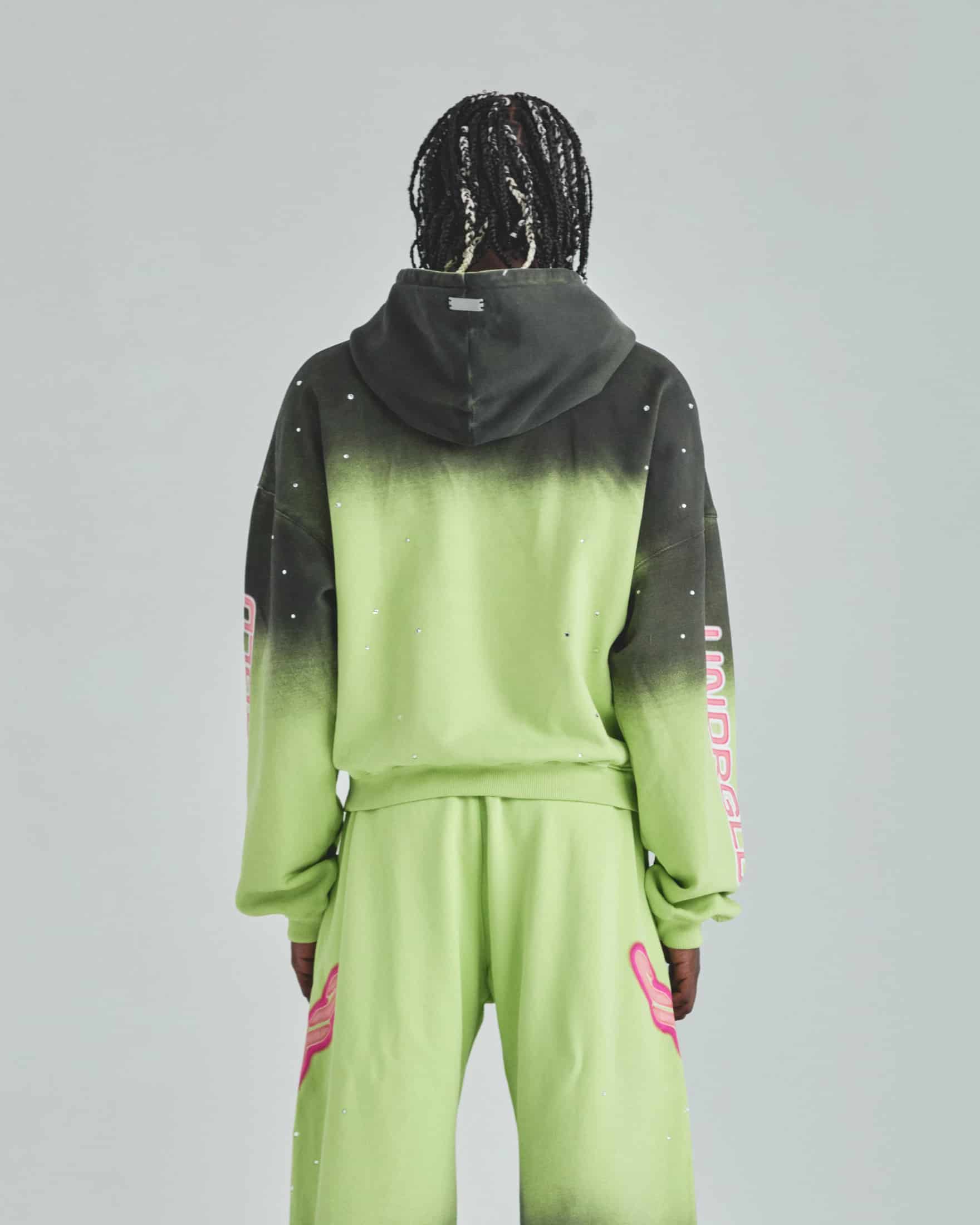 Act 1 Neon Boxy Fit Hoodie Faded Green - miniatura 6