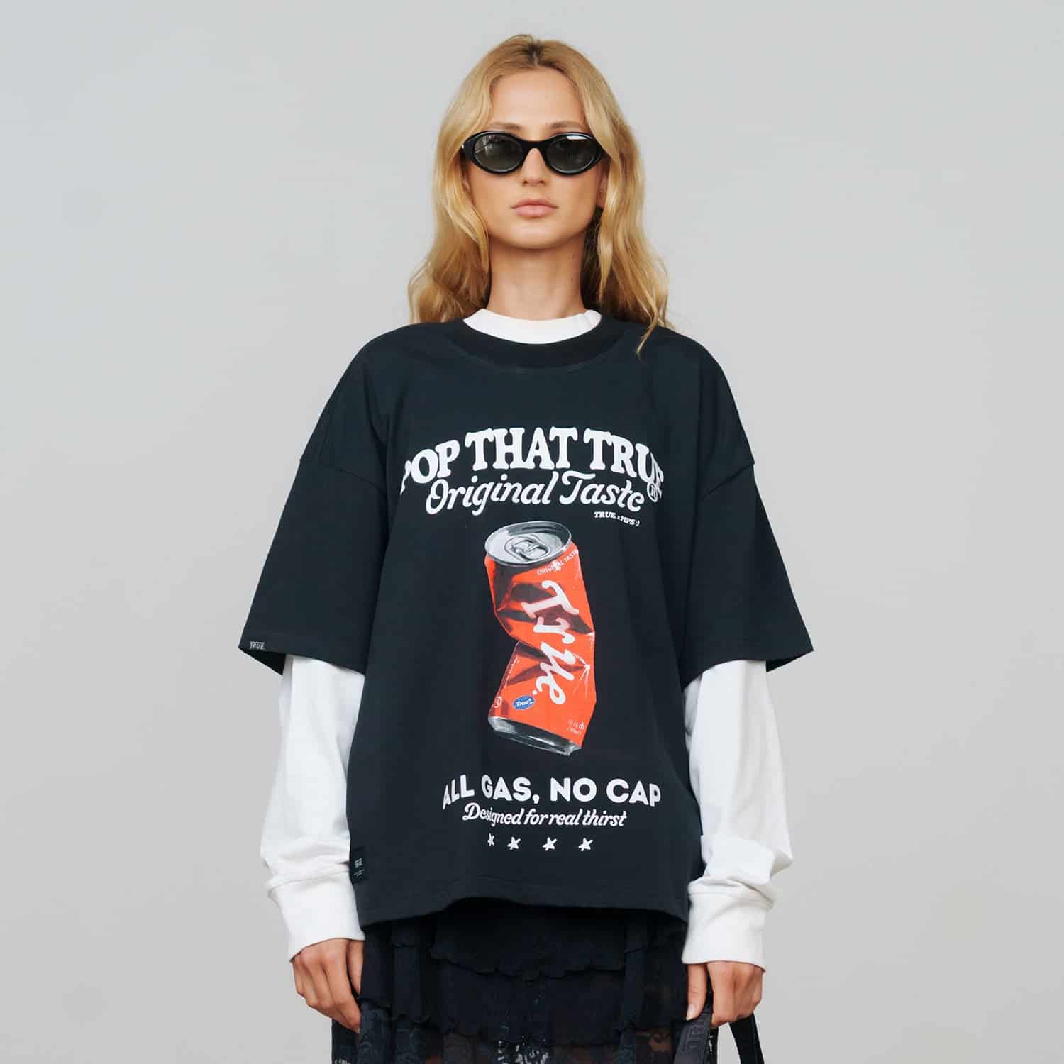 Pop Taste Boxy Tee - Black - miniatura 3