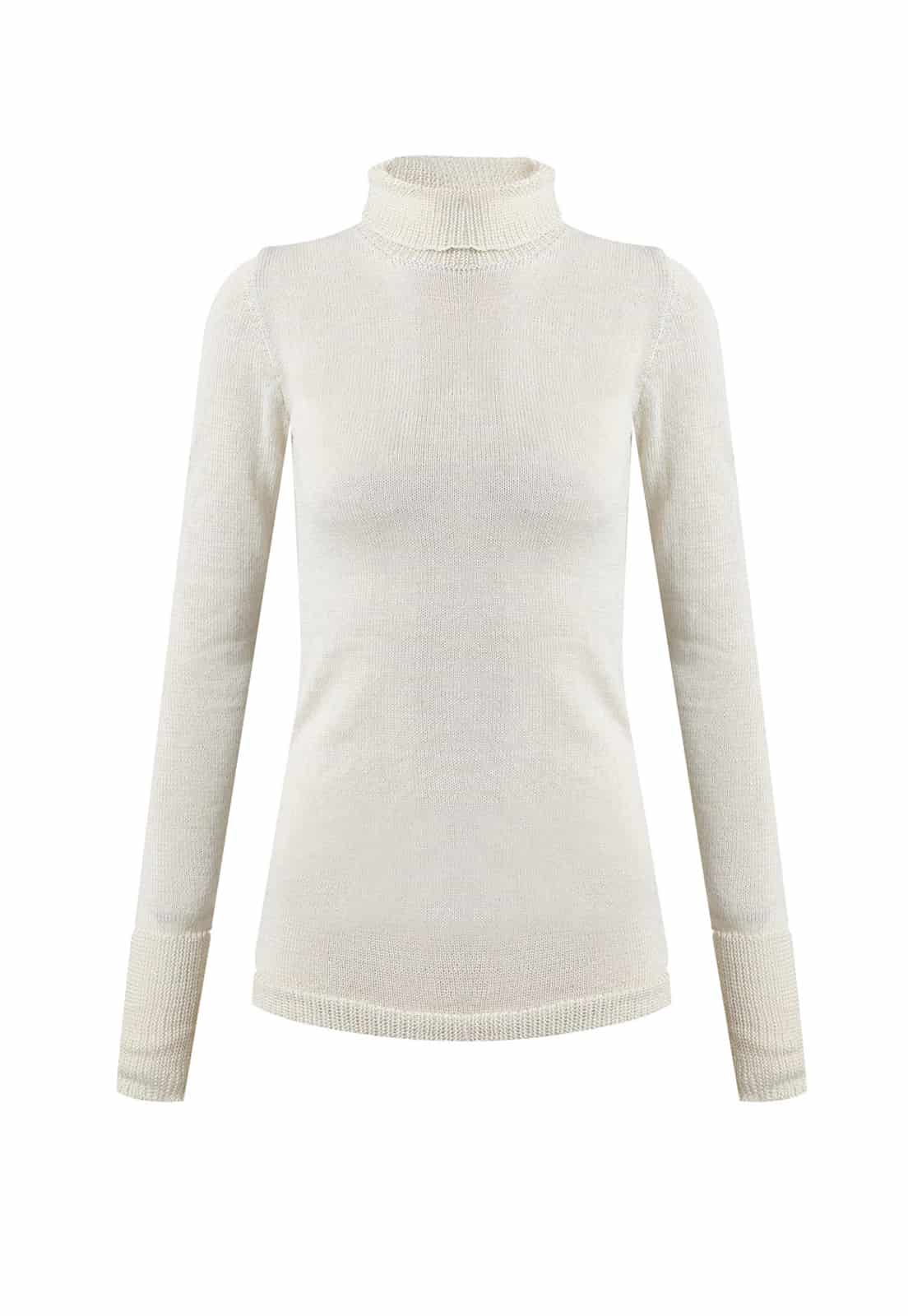 BABY ALPACA SILK KNITTED TURTLENECK SWEATER - miniatura 16