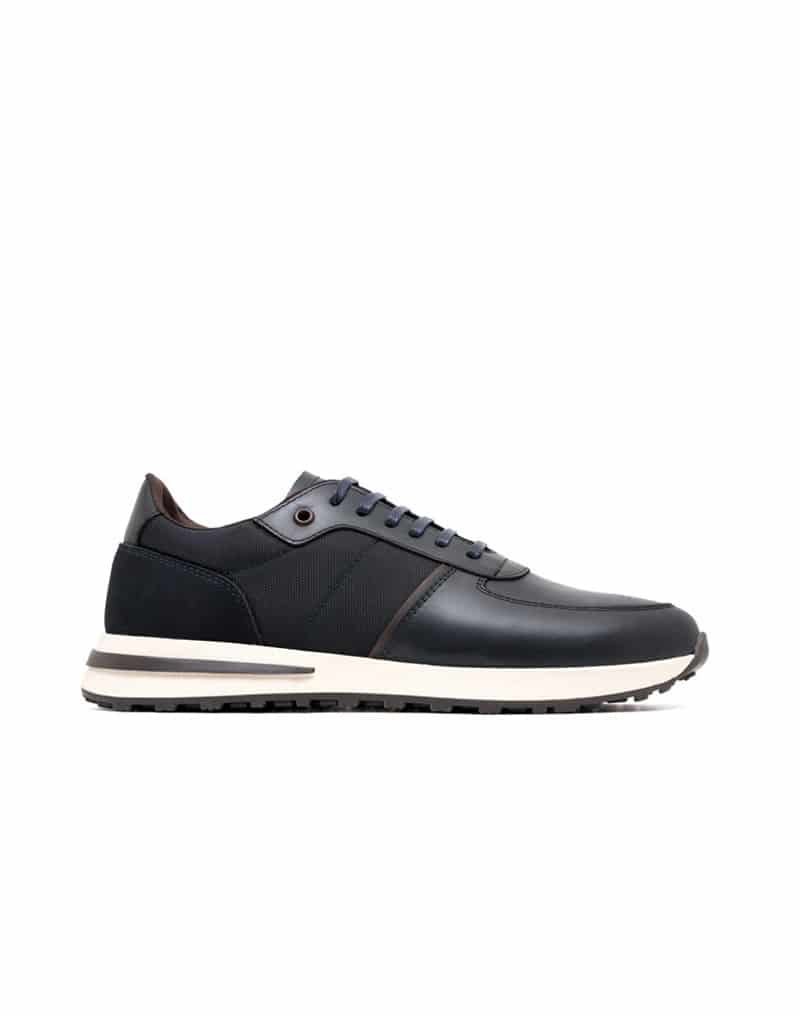 Zapato de cordon para hombre en cuero y textil REF HARL08 - miniatura 2