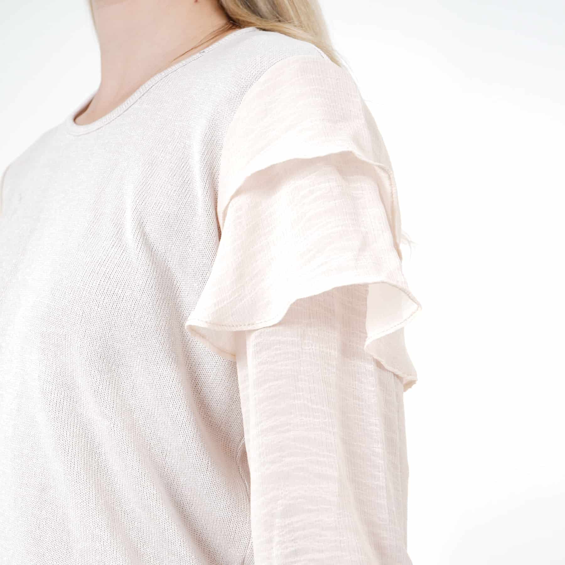 Camiseta top cuello redondo manga 3/4 con boleros - miniatura 2