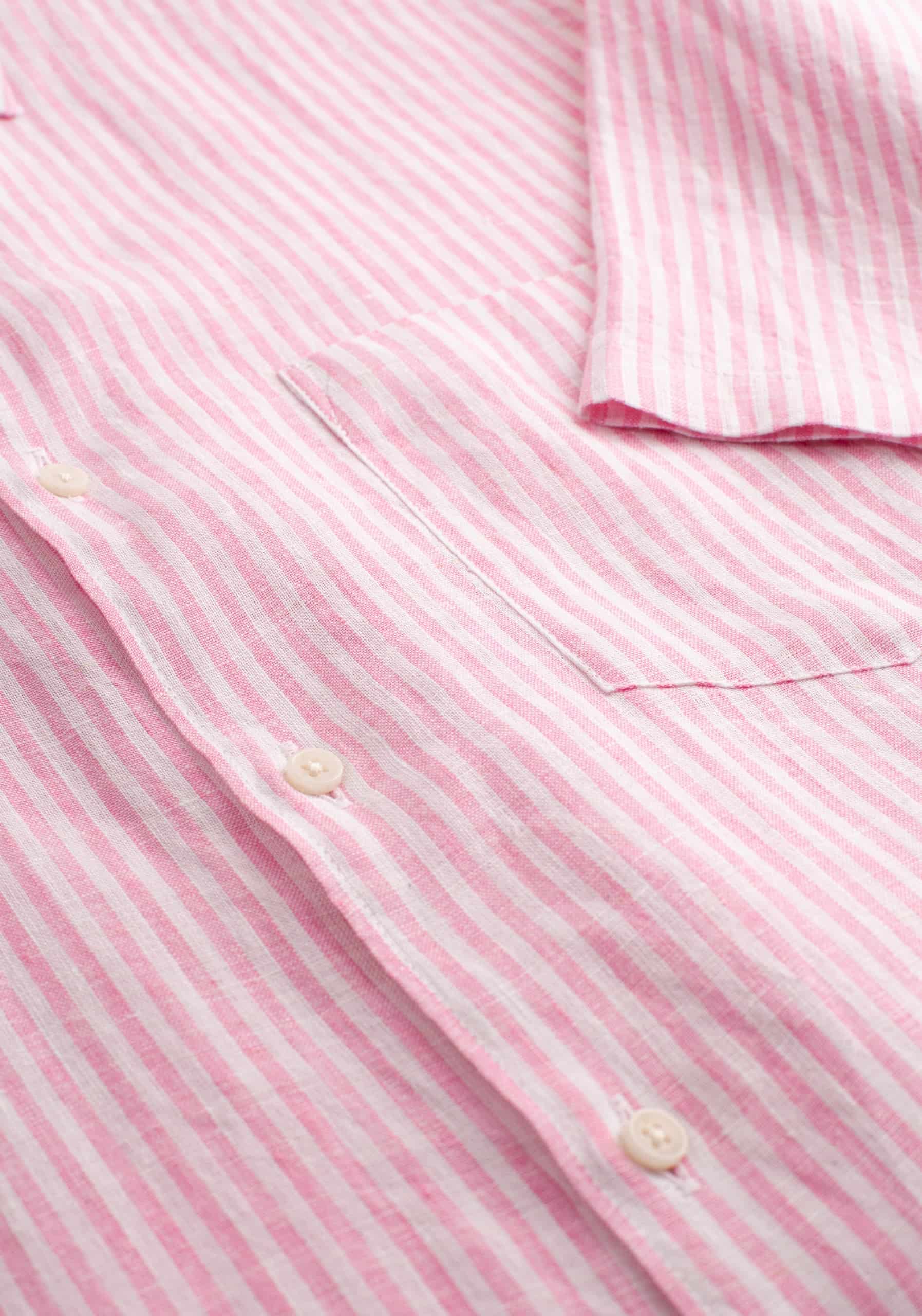Camisa Lino Harlem Rayas Rosadas - miniatura 2