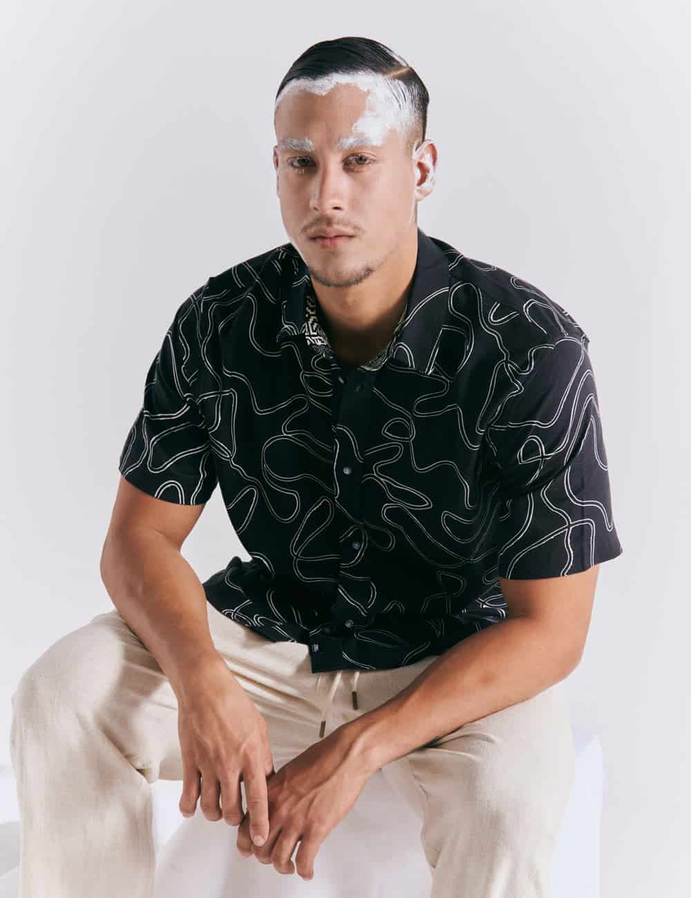 Camisa Regular Fit Born negro Hombre - miniatura 1