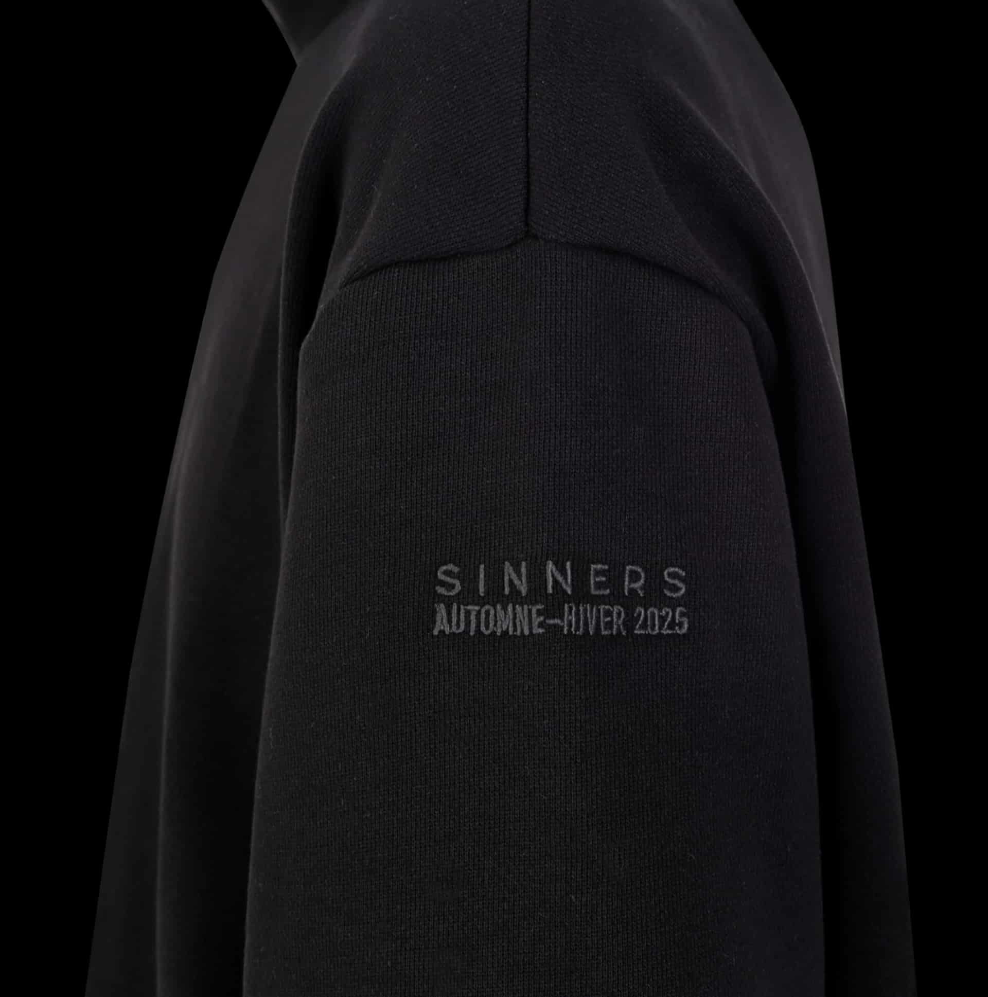 MONOGRAM ZIPPER BLACK SWEATER - miniatura 5