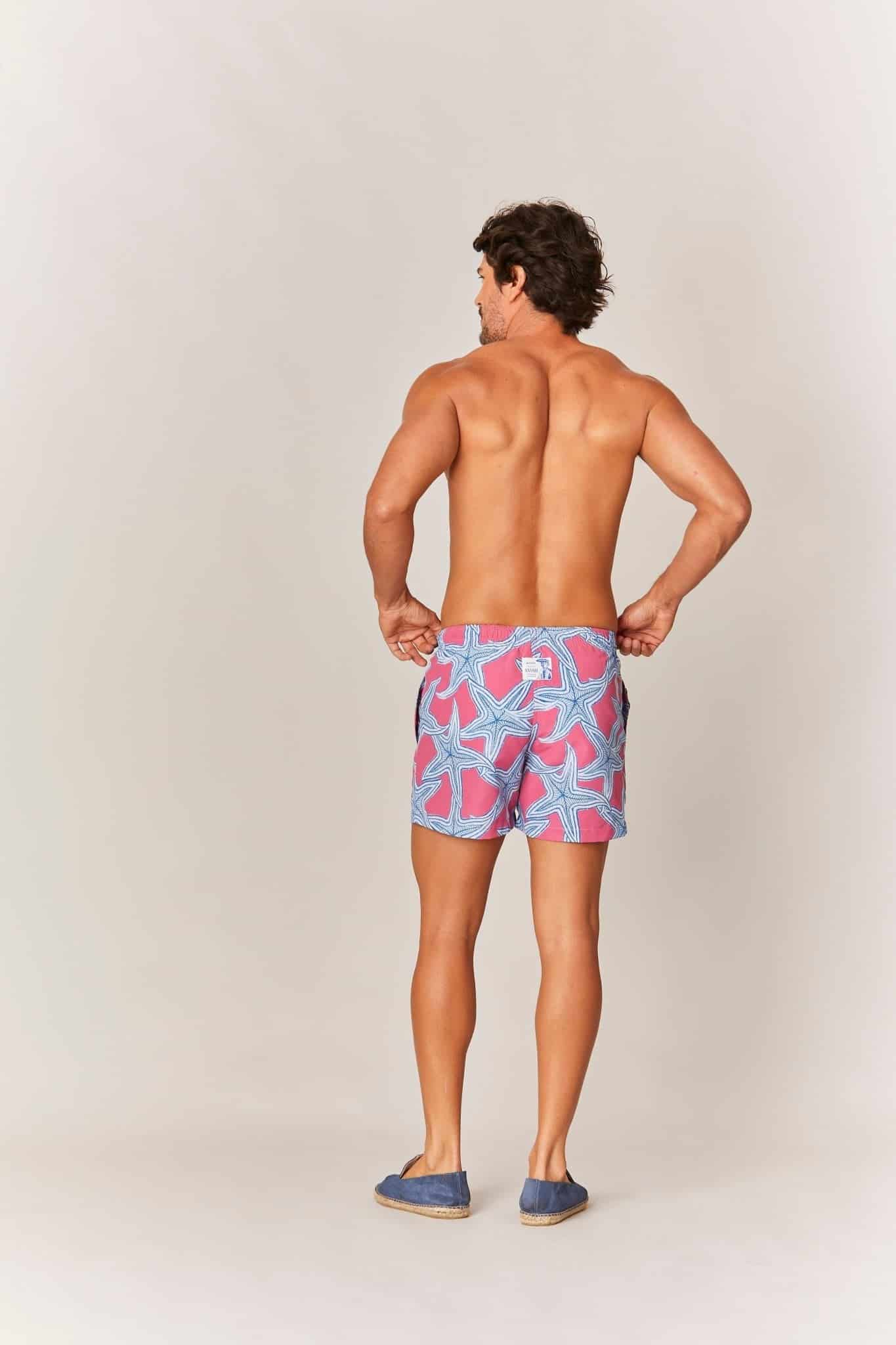 Men's star fuxia swim trunk - miniatura 3