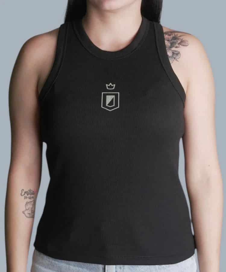 TANK TOP NEGRO ESCUDO AN MUJER - miniatura 1