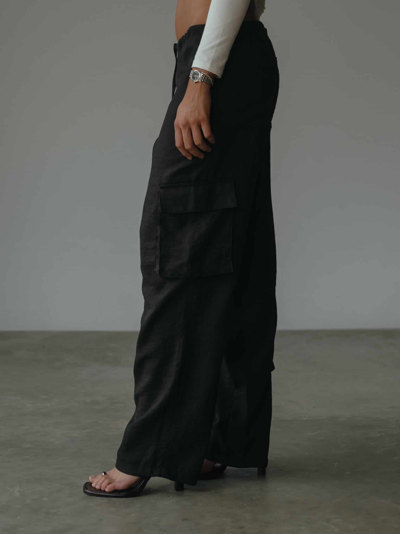 LIGHT CARGO PANT - BLACK - miniatura 7