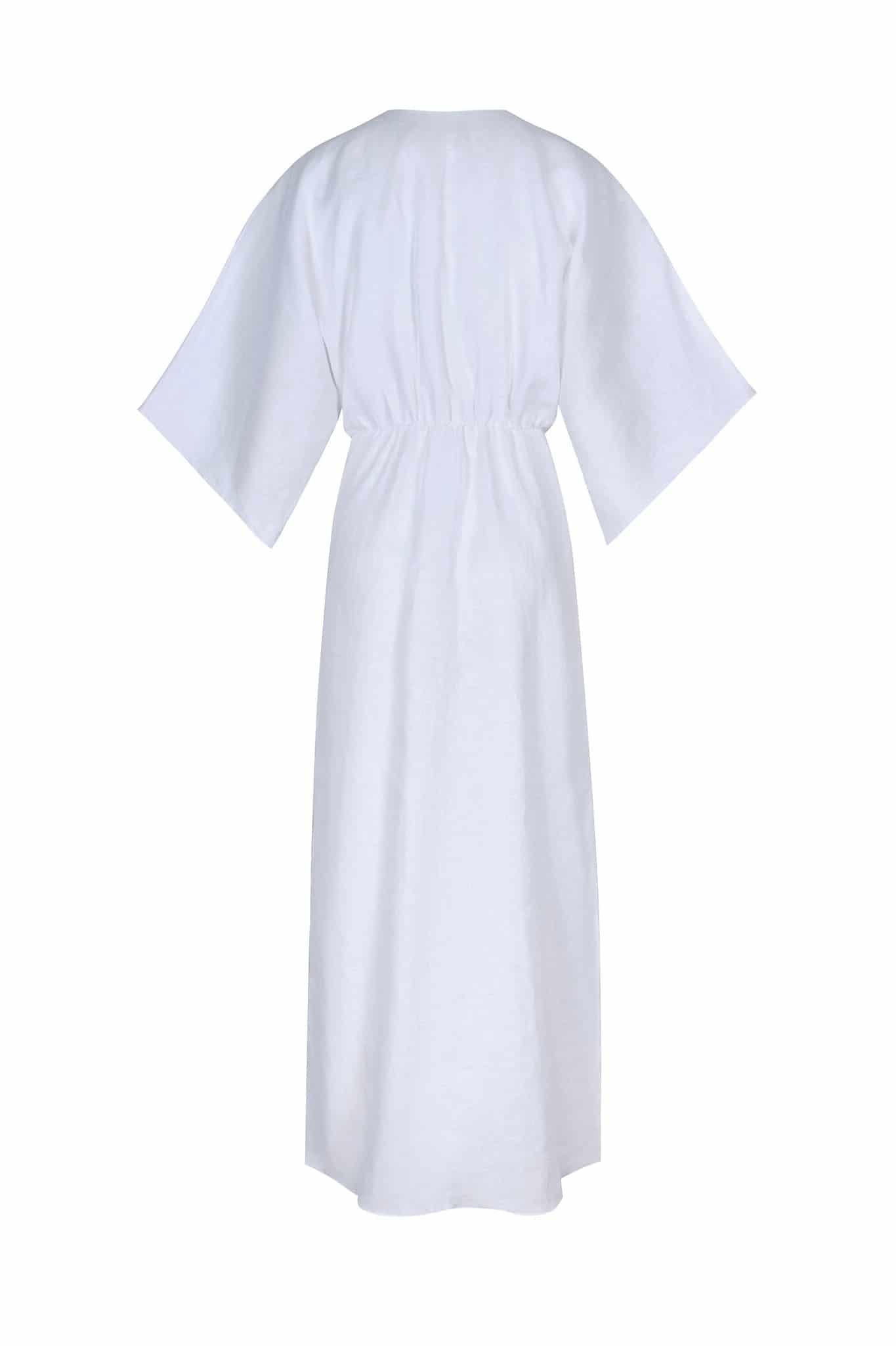Topacio Linen Tunic  / White Embroidered - miniatura 4