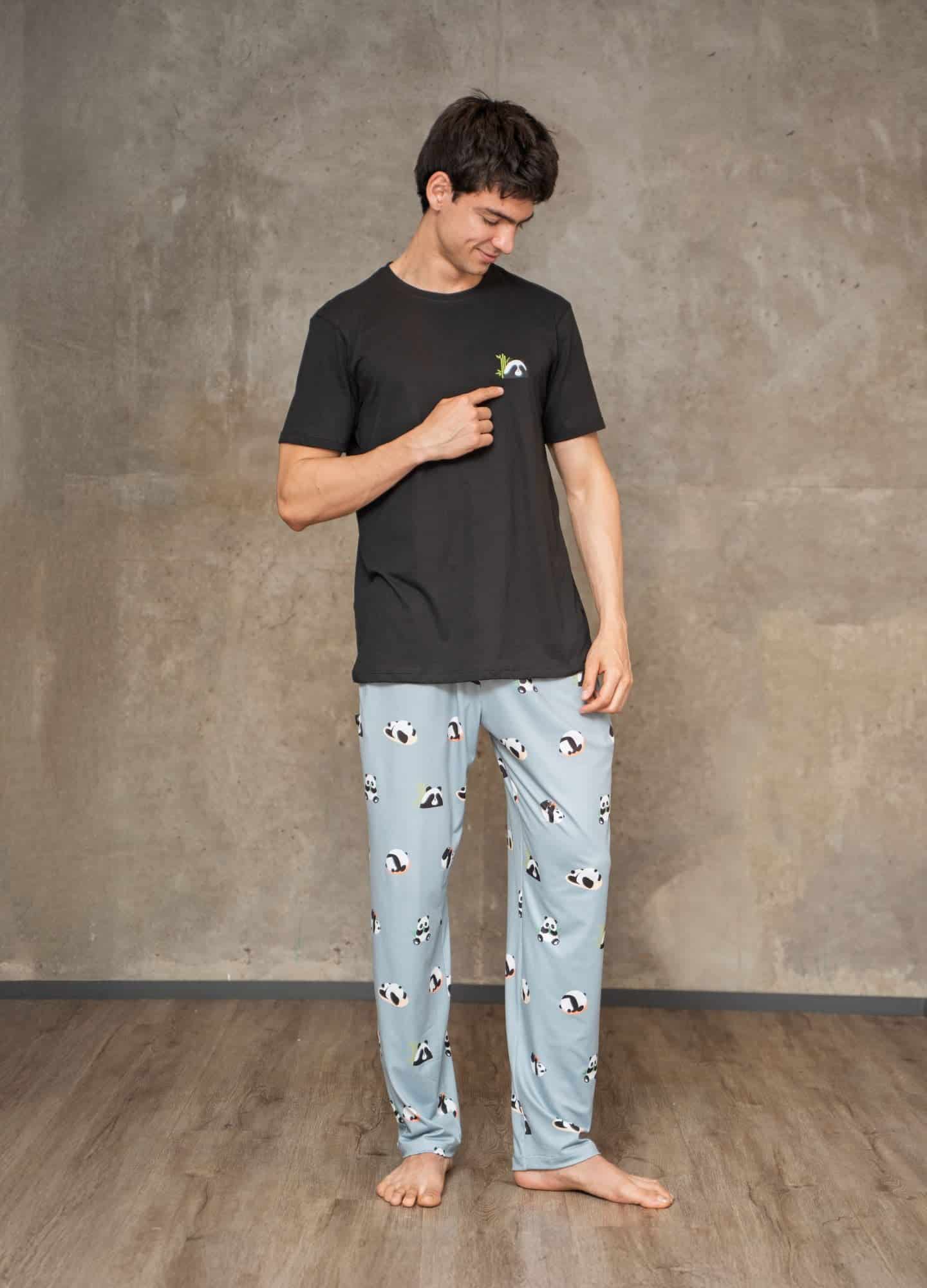 Conjunto Pantalón Pandas - Gris Azulado - miniatura 1