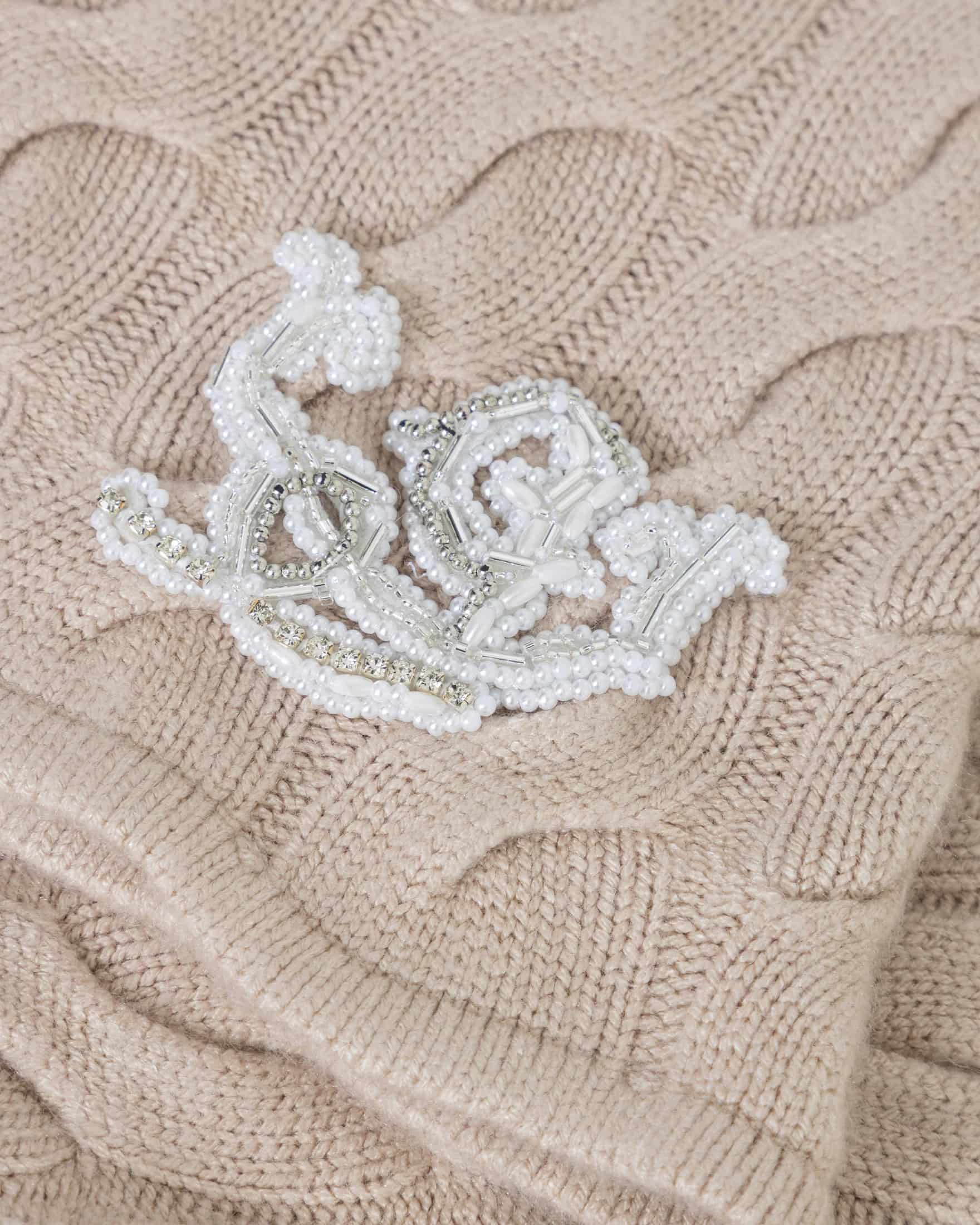 The Path Monogram Cable Knit Short Cream - miniatura 4
