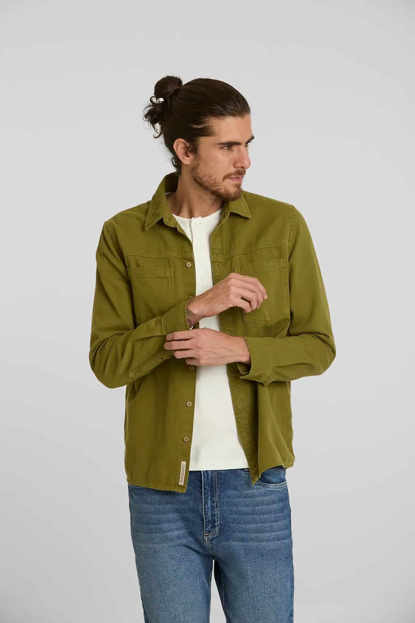 Sobrecamisa verde aceituna - miniatura 7