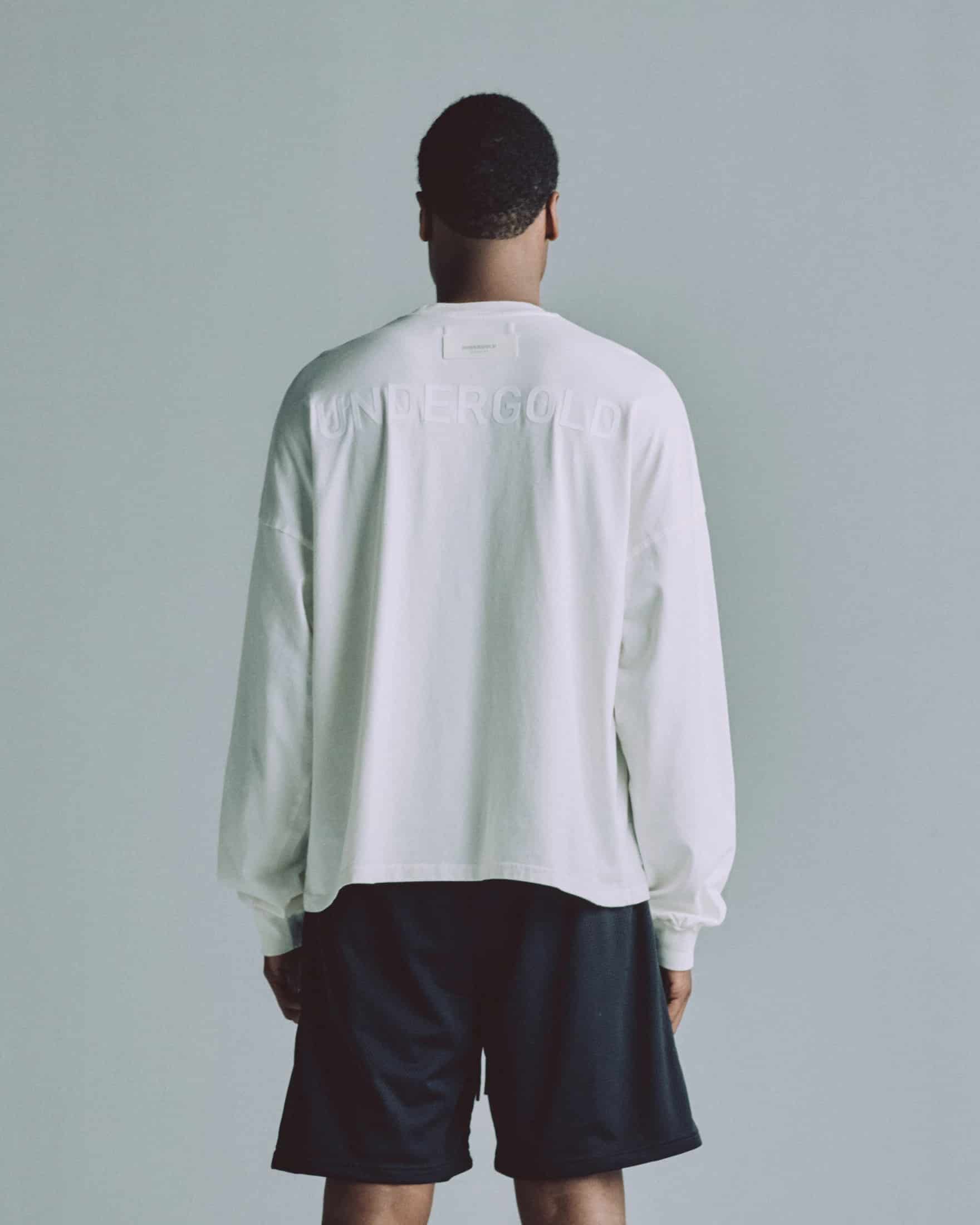 Line Logo Long Sleeve Boxy Fit Tshirt White - miniatura 7